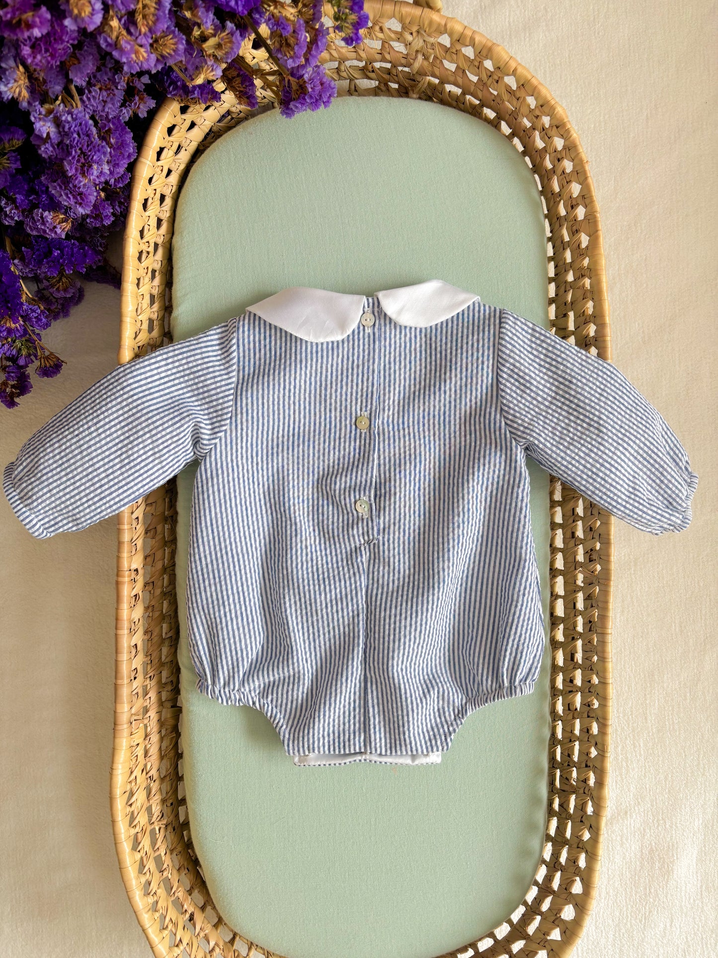 Fofo Risca Azul Gola Peter Pan