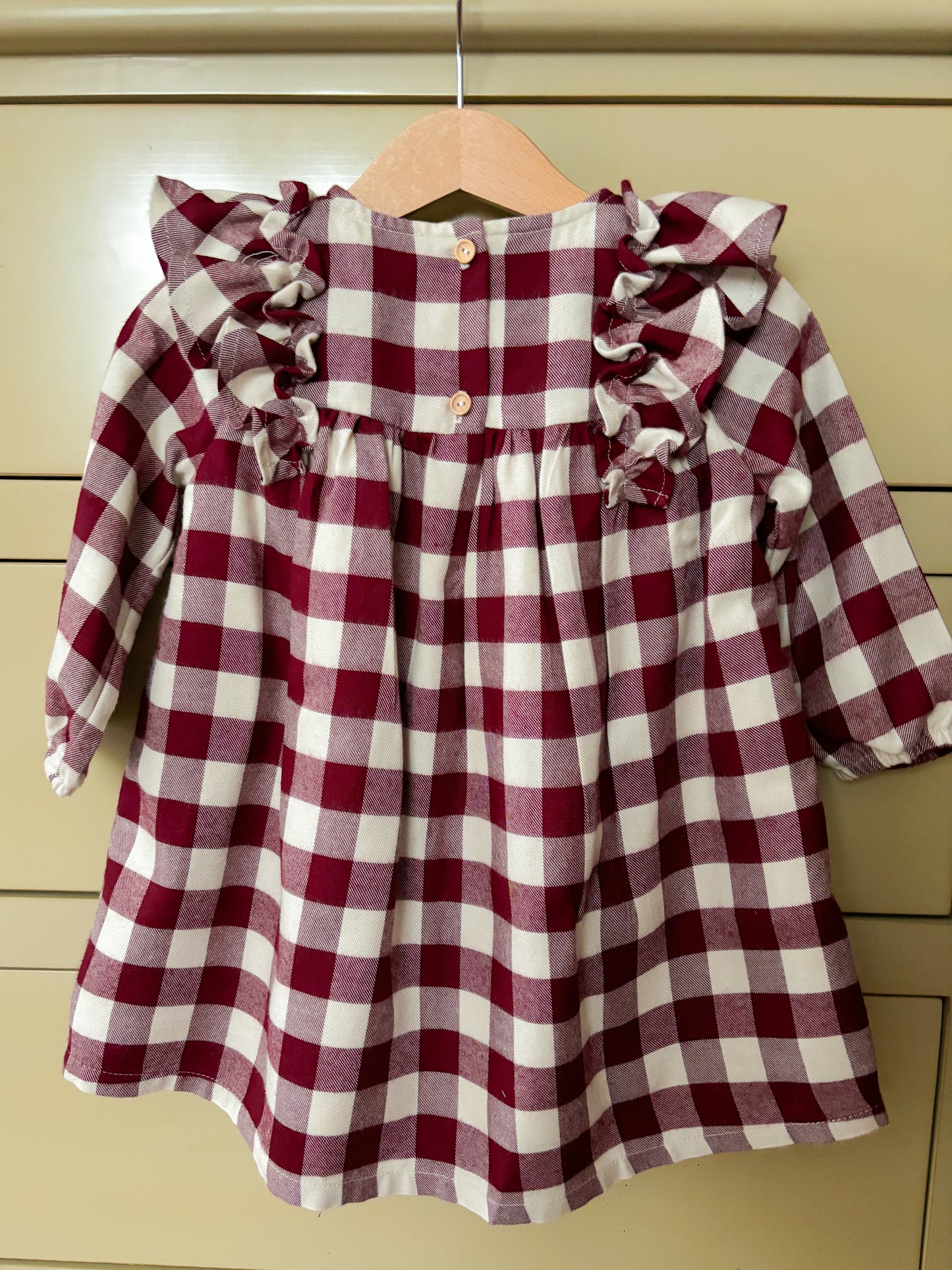 Vestido Volante Burdeos