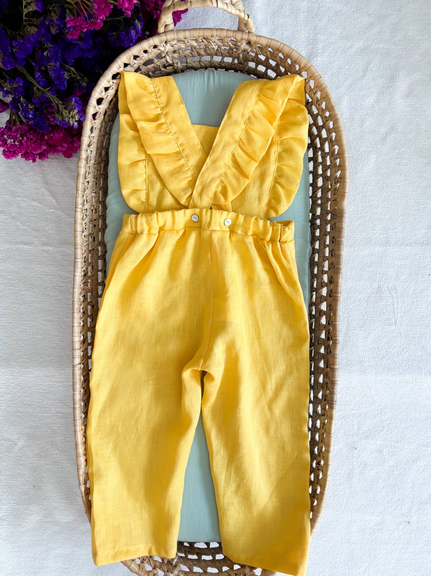 Jardineira Linho Amarelo