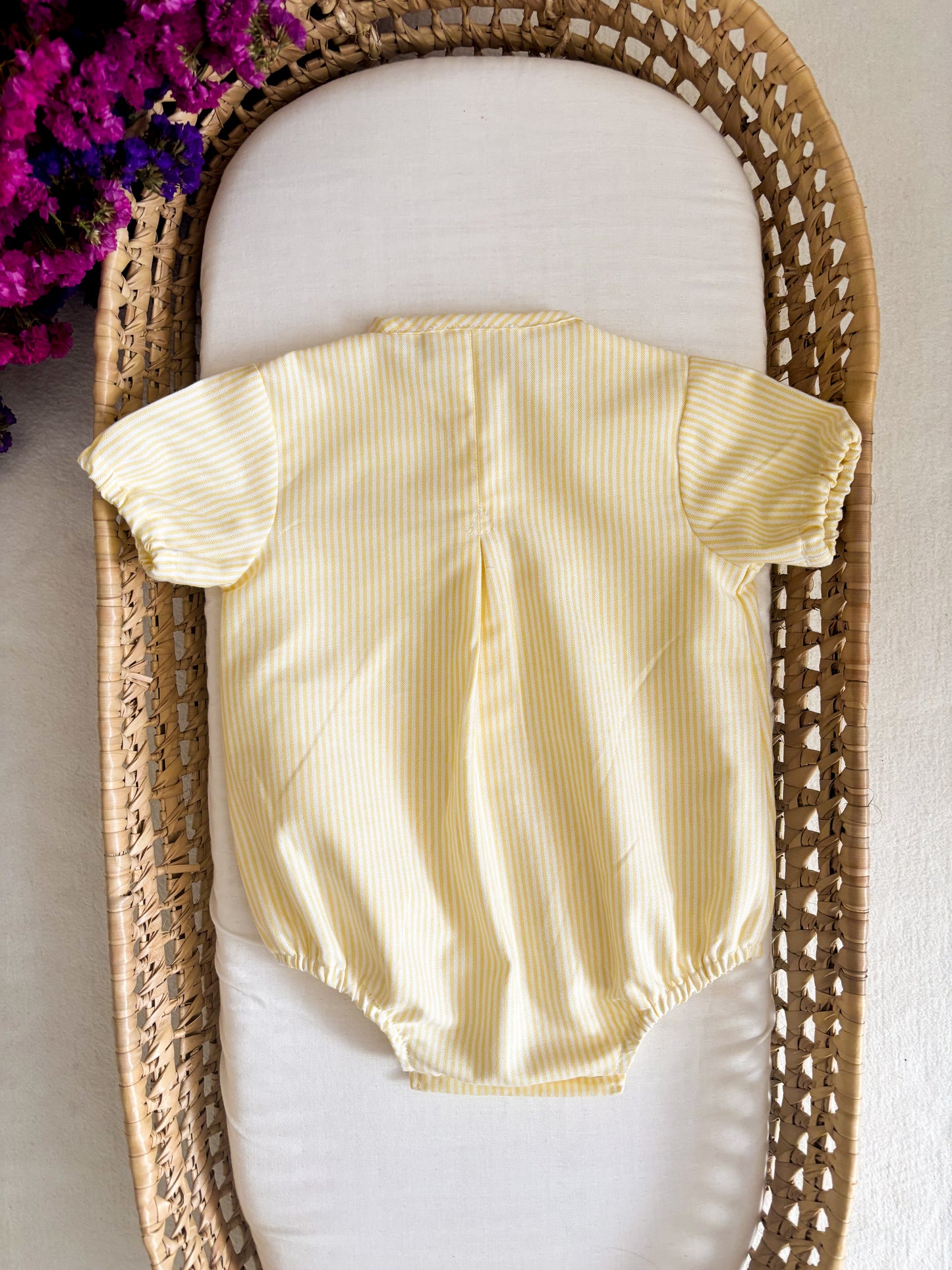 Pelele Rayas Amarillo Mantequilla