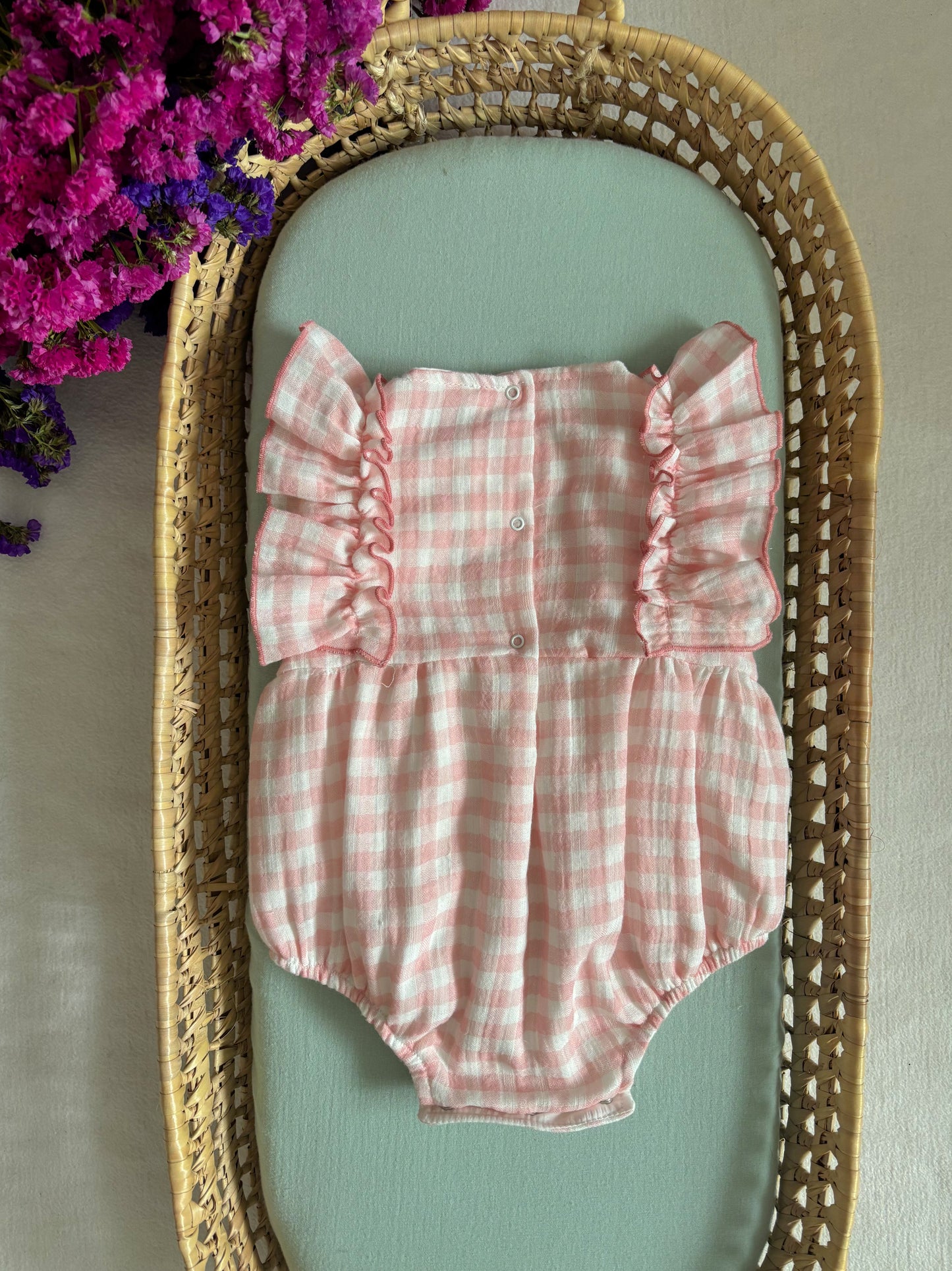 Fofo Musselina Vichy Rosa