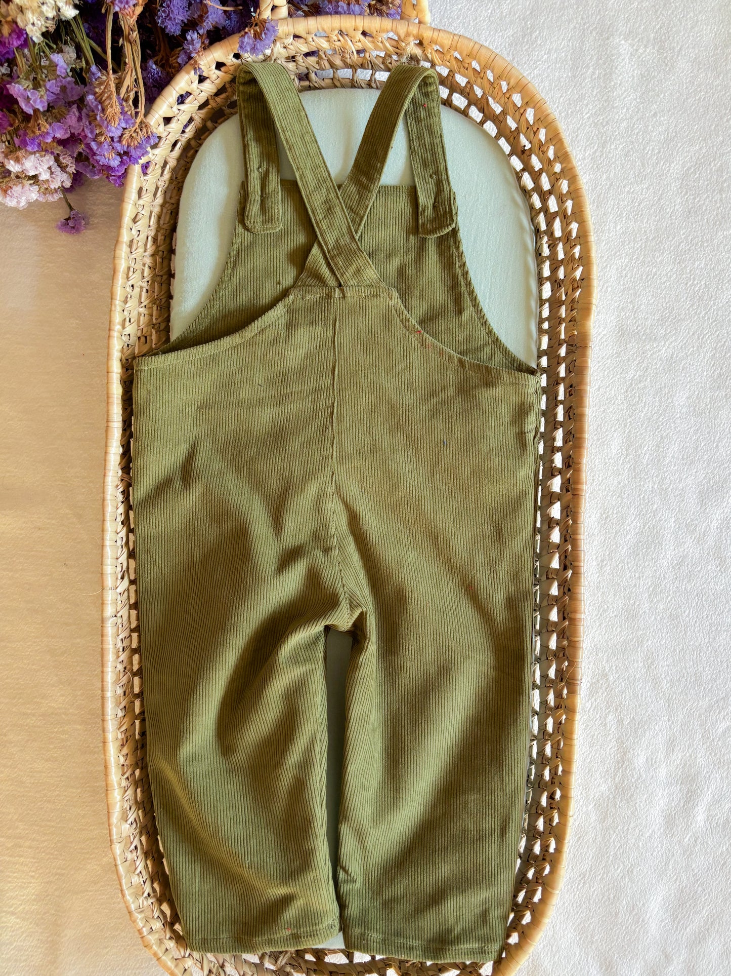 Jardineira Bombazine Verde Coração