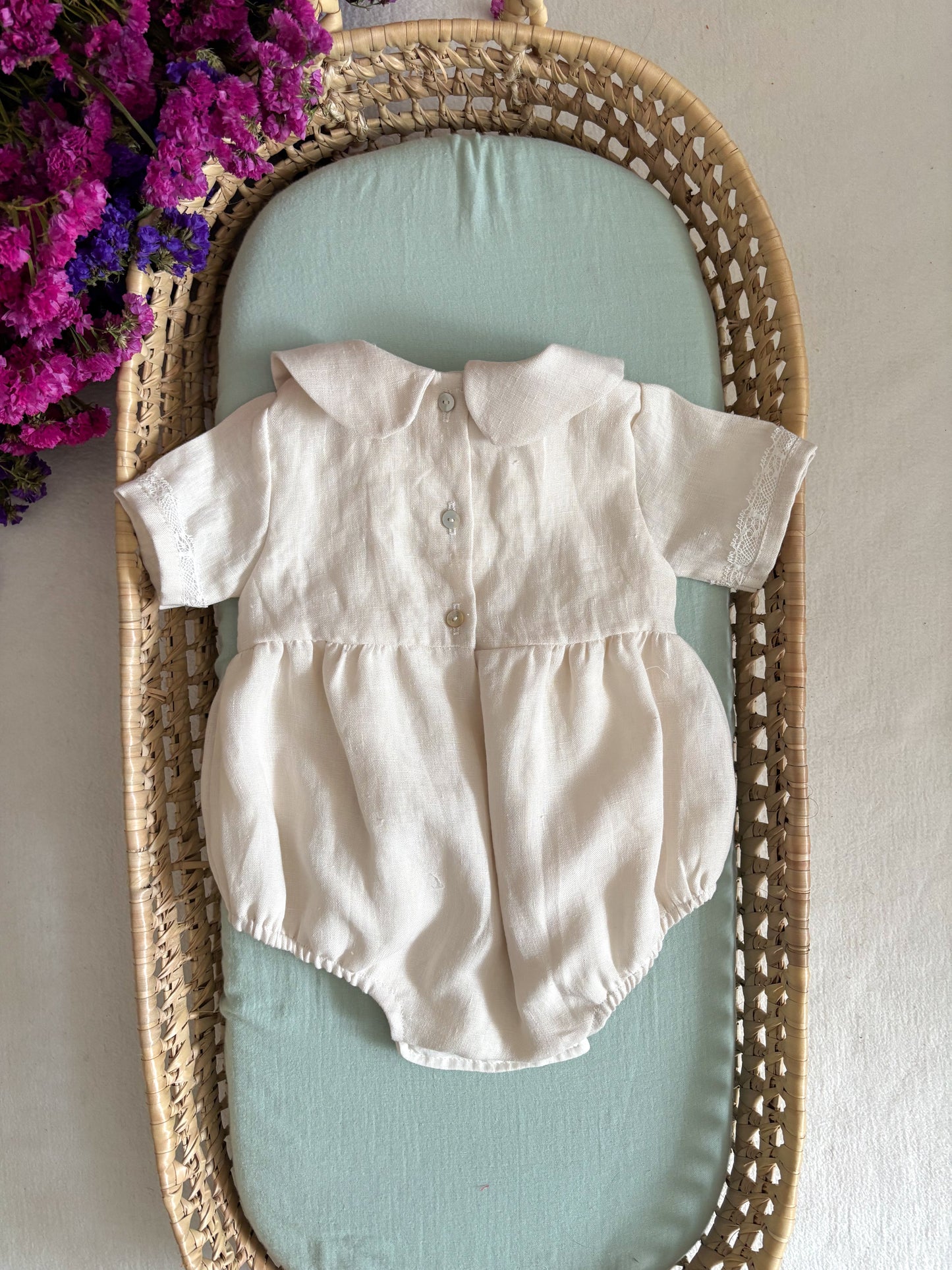 Pelele Bebé Lino Beige