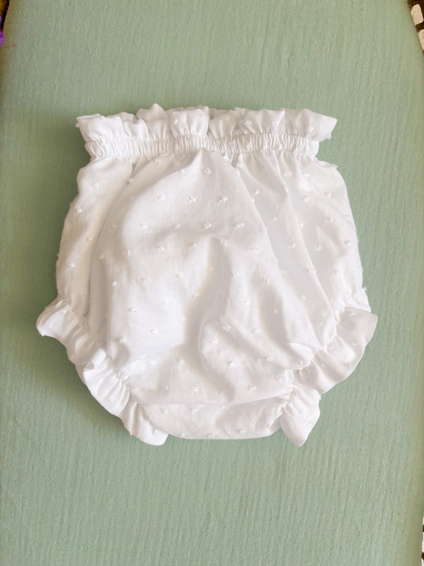 White plumeti diaper cover