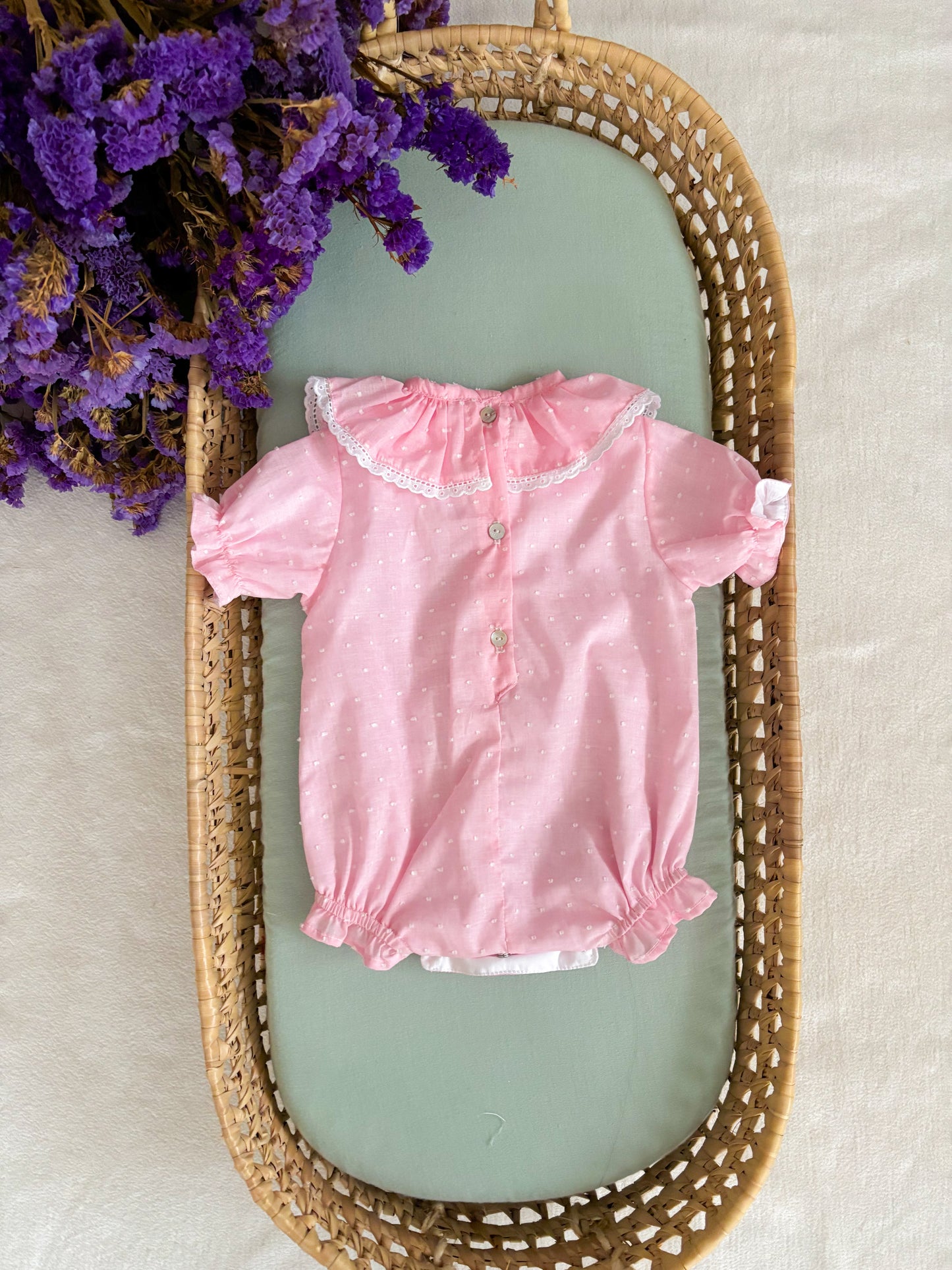 Plumeti Rosa Manga Corta Pelele