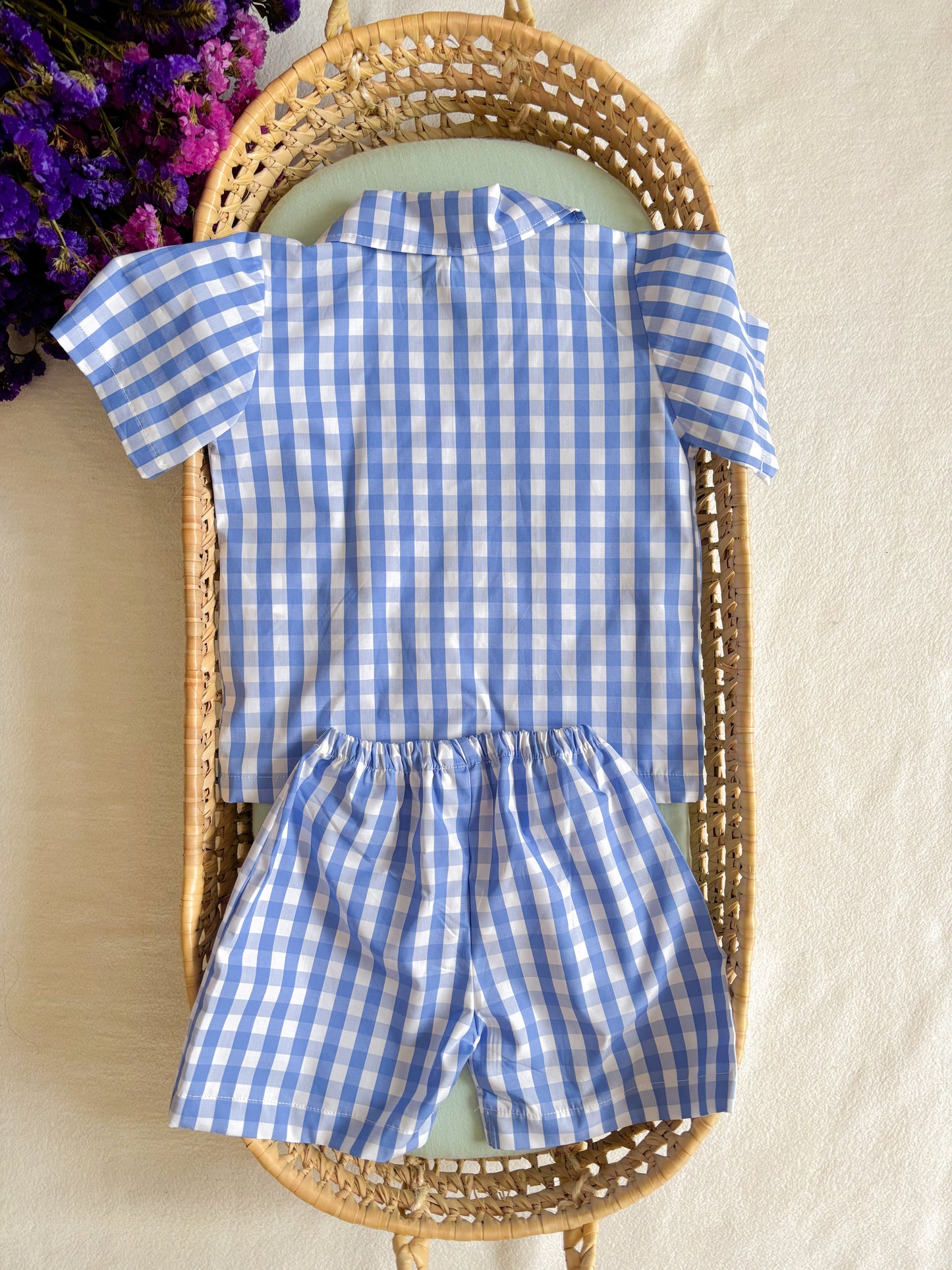 Blue and White Check Pyjamas