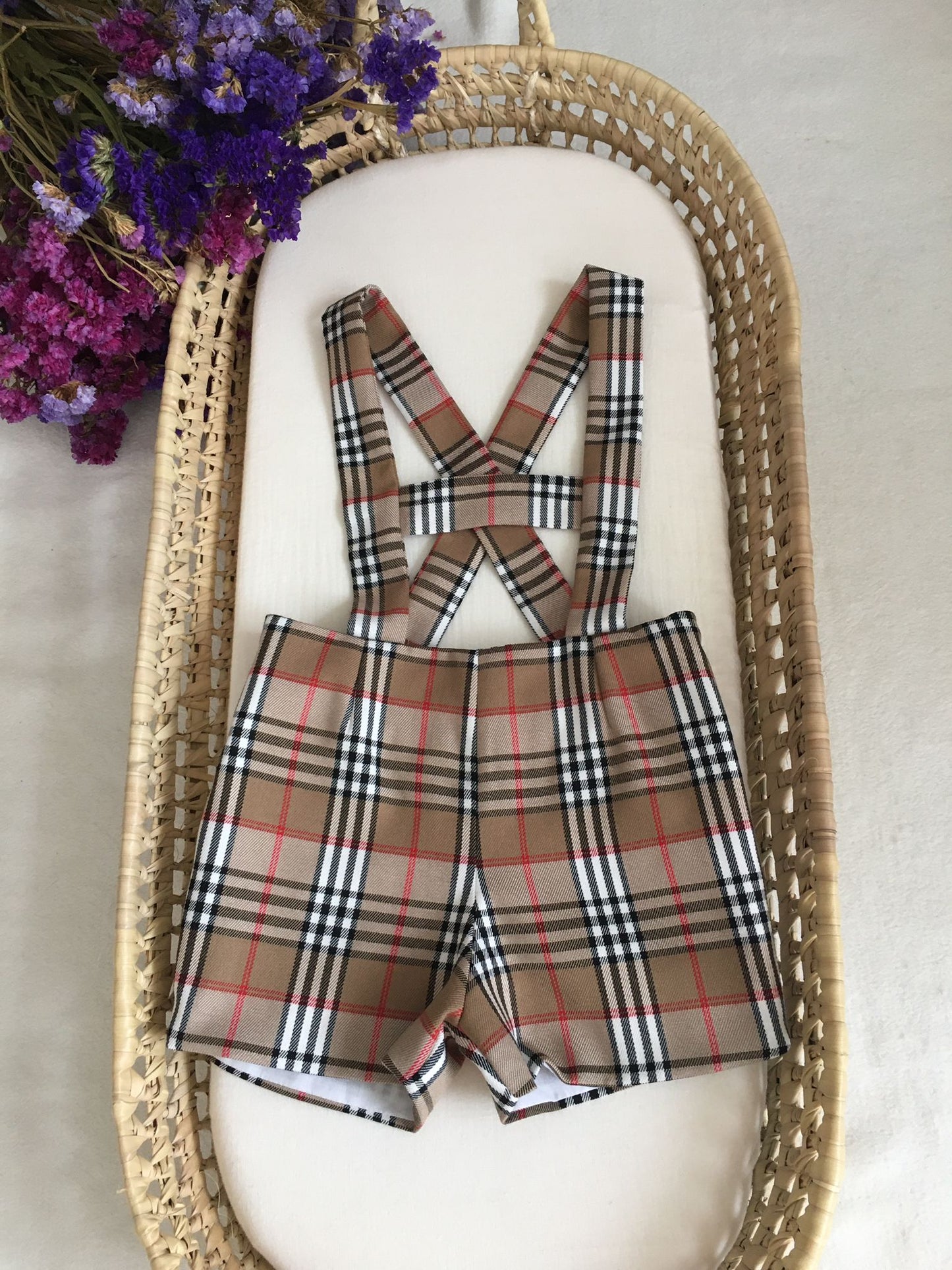 Beige Plaid Tyrolean