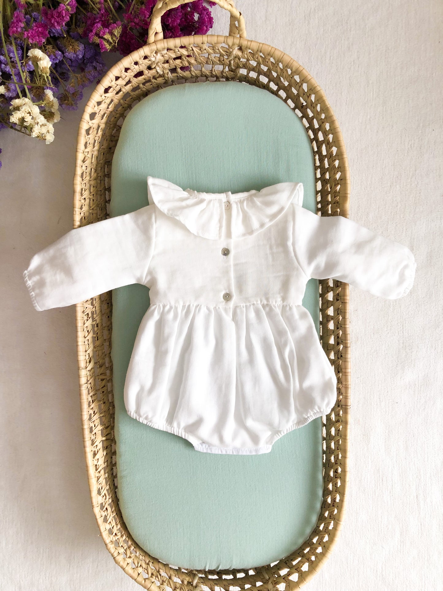 White Muslin Romper