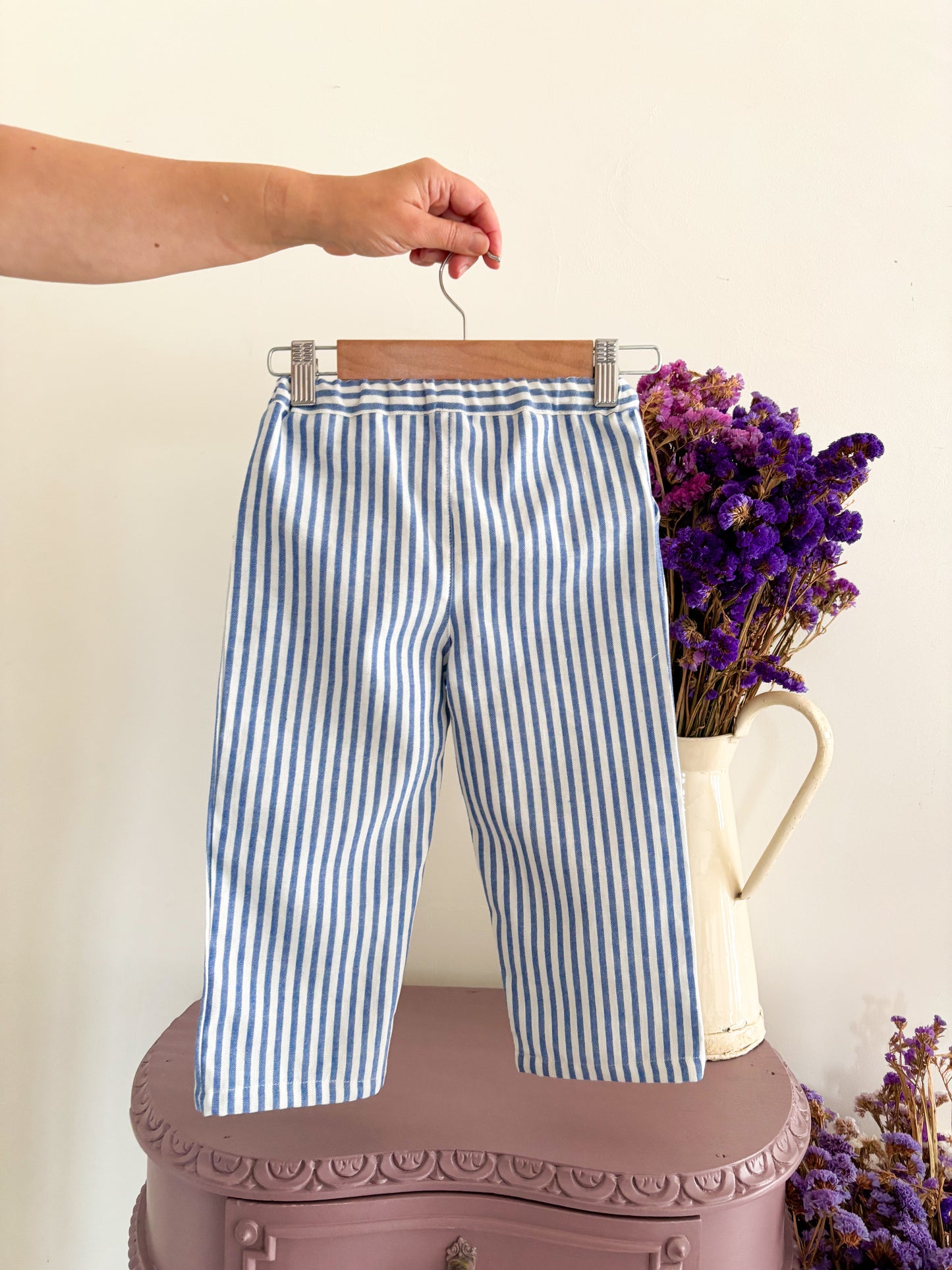 Pantalón Rayas Azul y Blanco