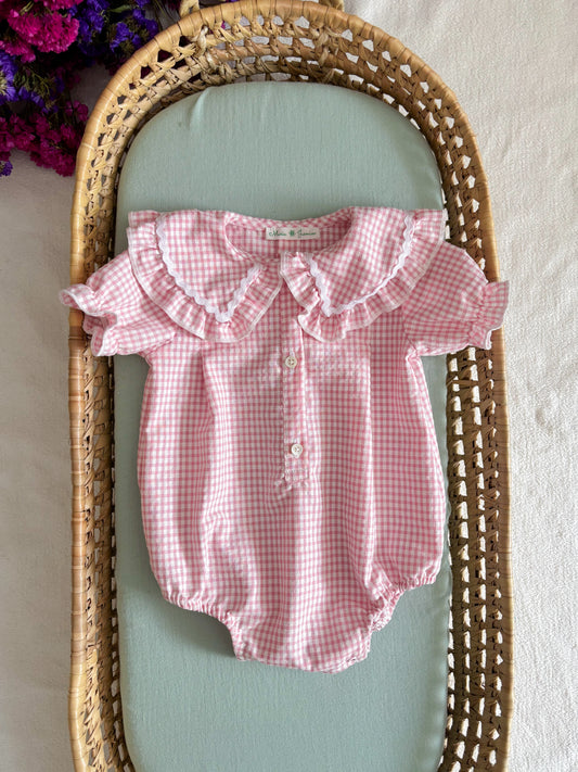 Fofo Vichy Rosa Gola Boneca