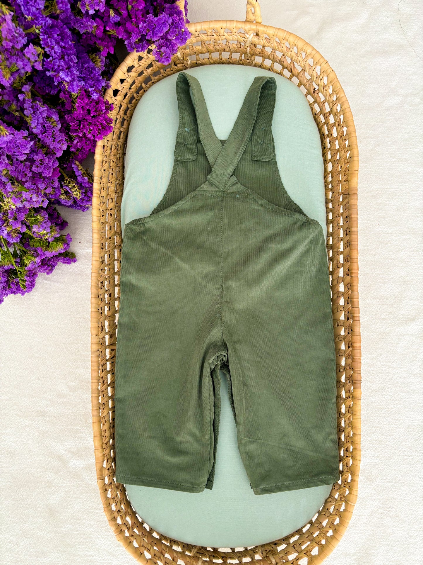 Dry Green Corduroy Dungarees