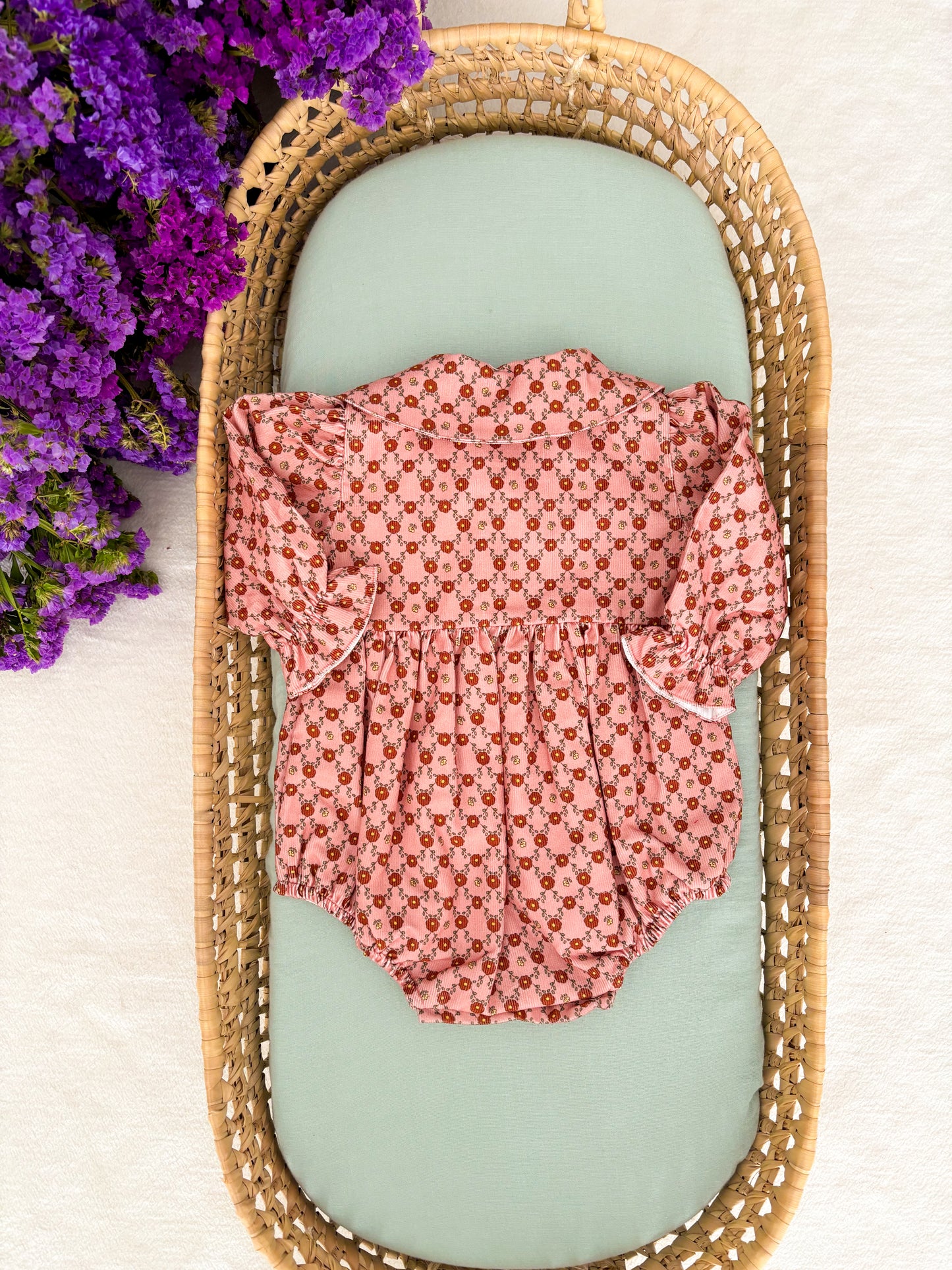 Floral Corduroy Romper