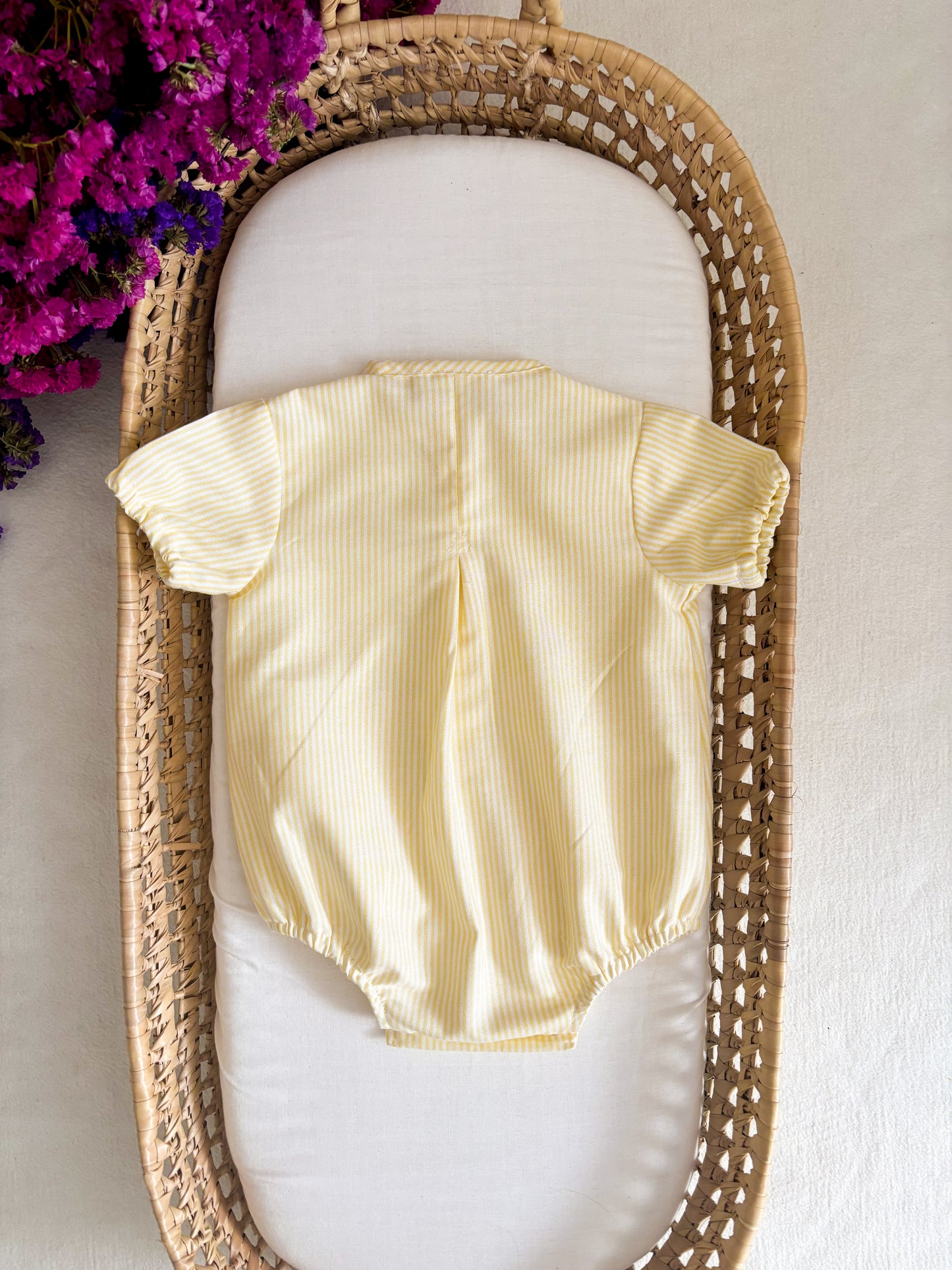 Pelele Rayas Amarillo Mantequilla