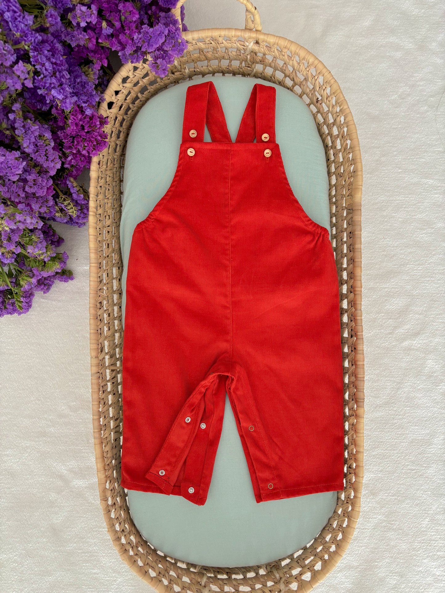 Orange Corduroy Overalls