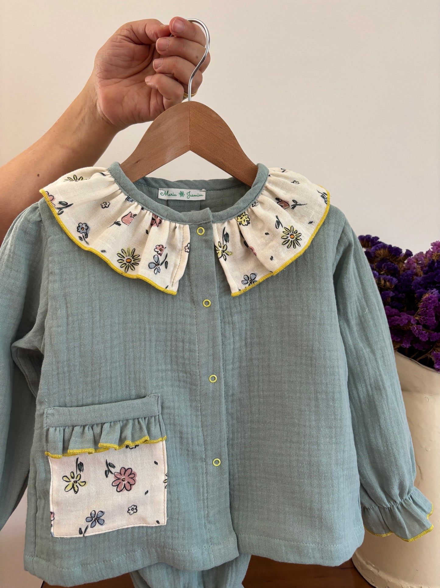 Water Green Muslin Pyjamas