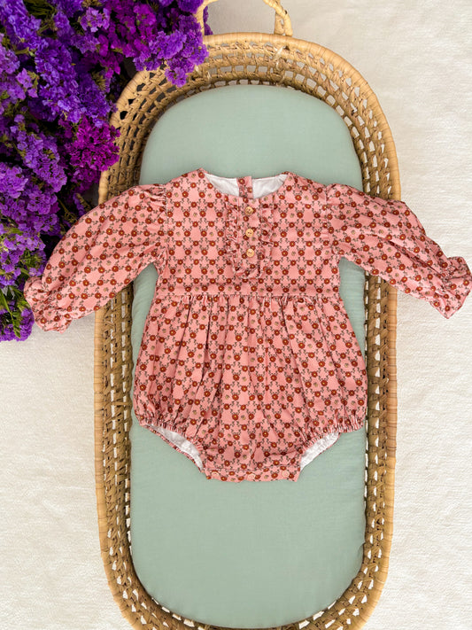 Floral Corduroy Romper