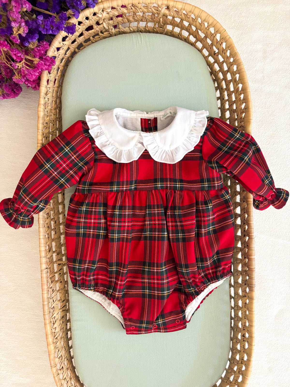 Fofo Xadrez Tartan Vermelho Gola Boneca - Natal