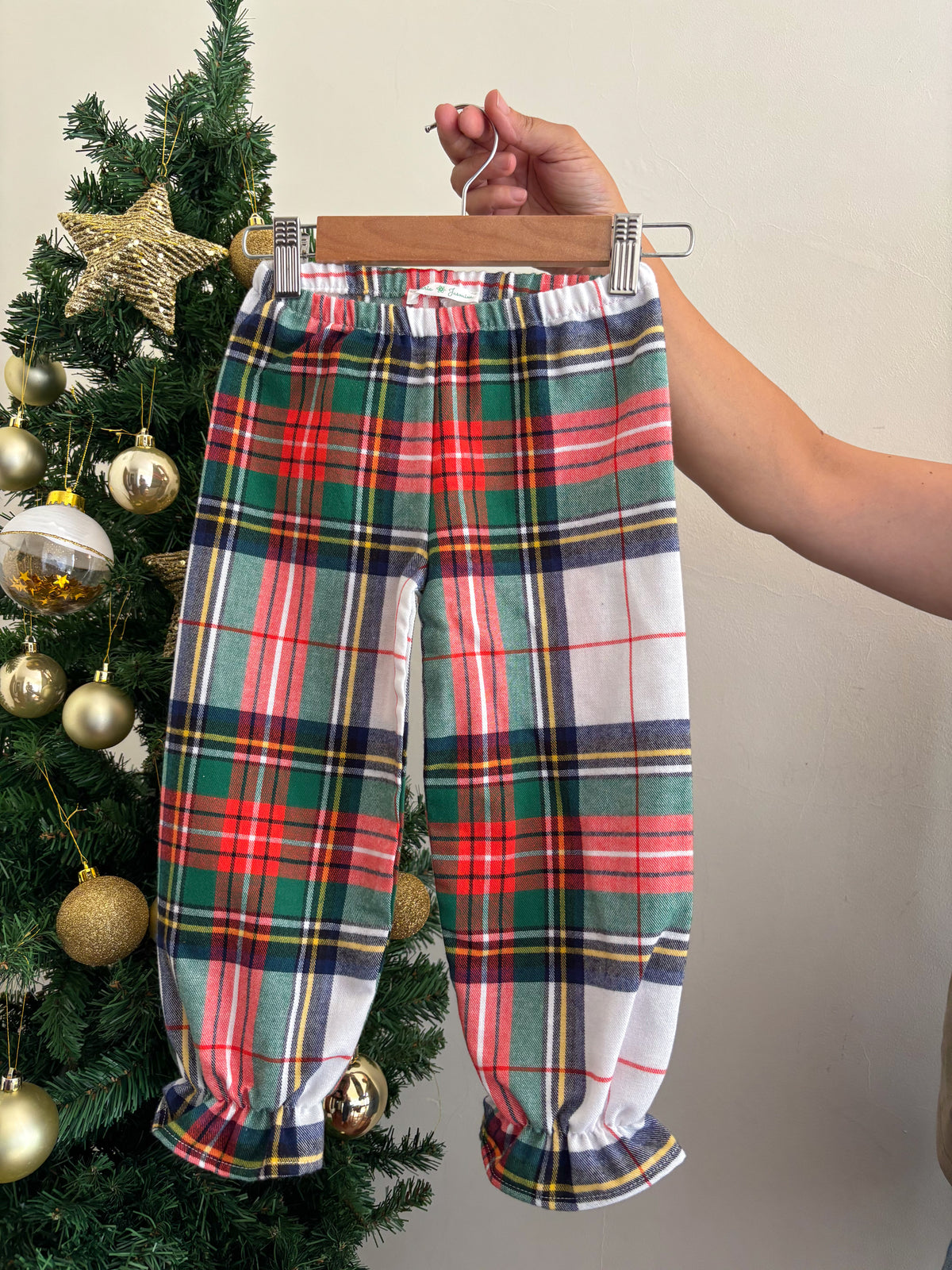 Pijama Xadrez Vermelho e Branco Folho - Natal