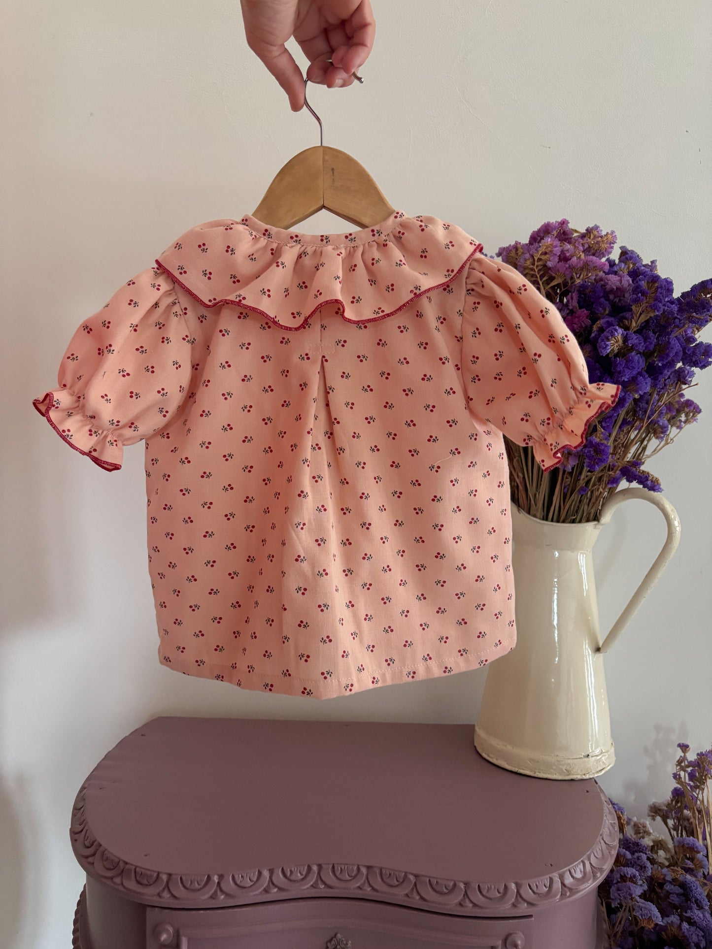 Pijama Musselina Cerejas Manga Curta