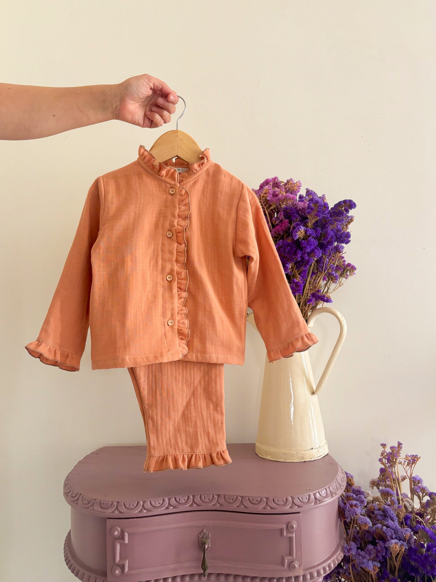 Terracotta Muslin Pyjamas