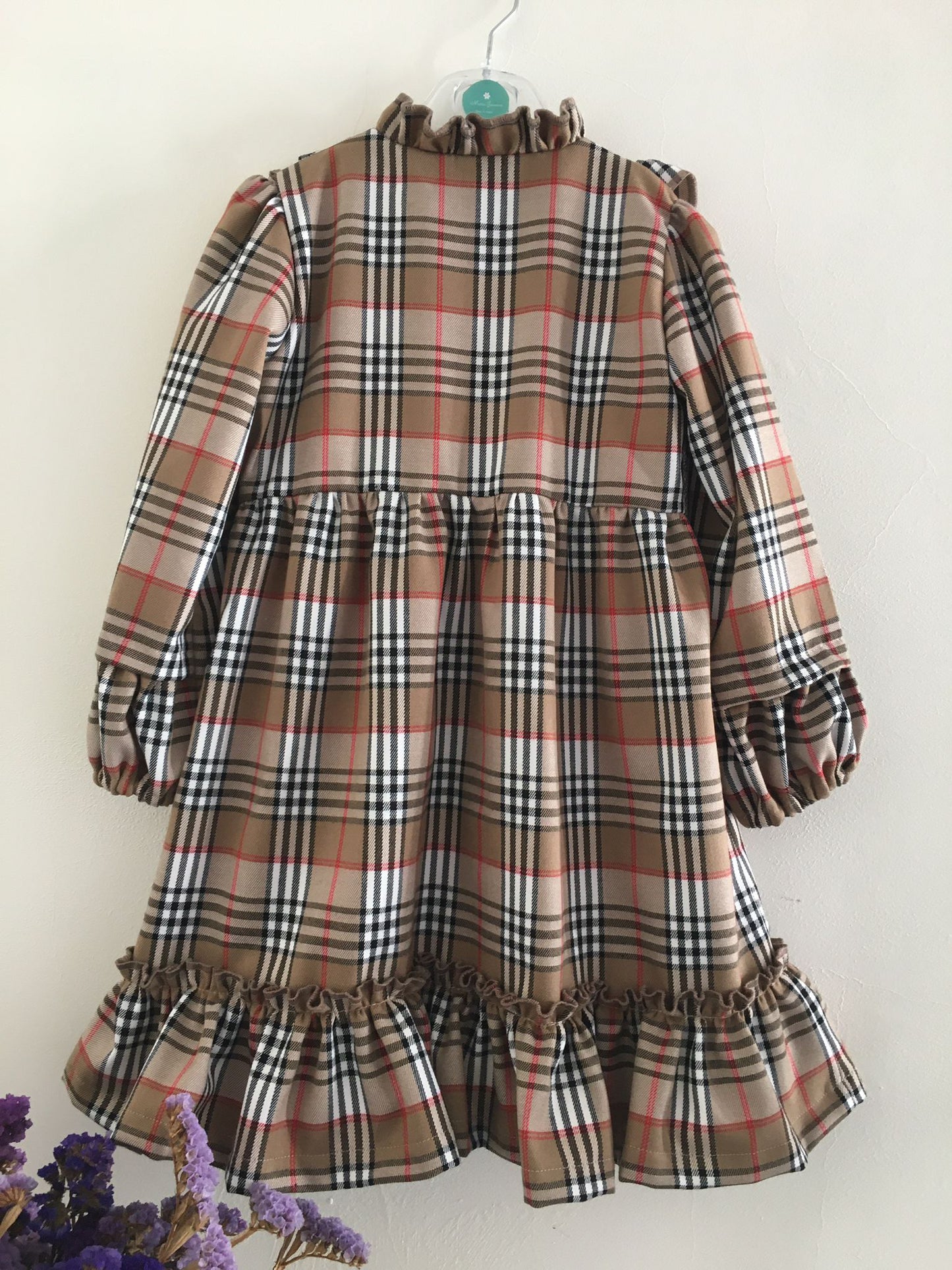 Vestido Tartan Bege