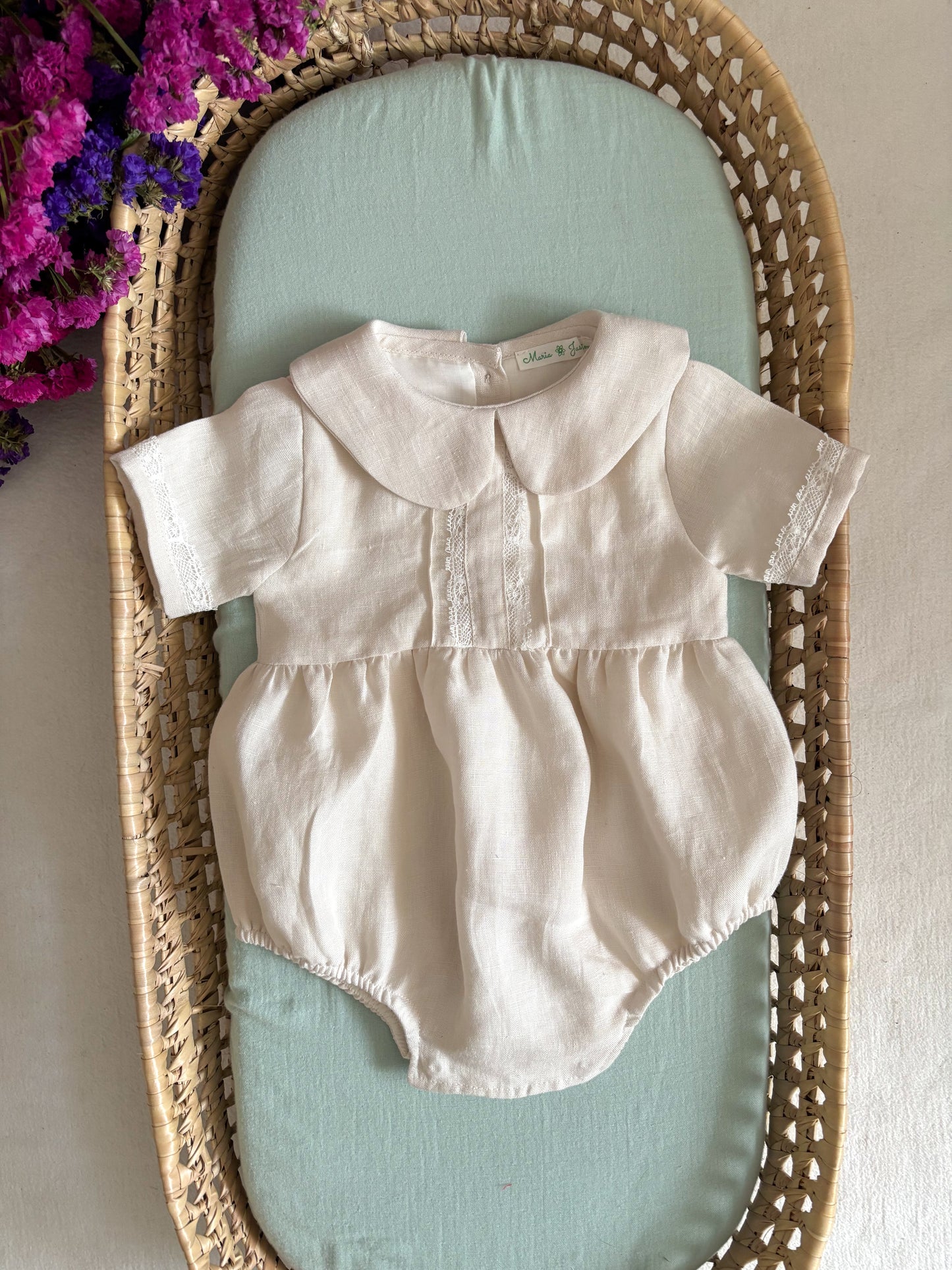 Pelele Bebé Lino Beige