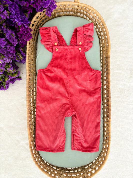 Pink Corduroy Dungarees