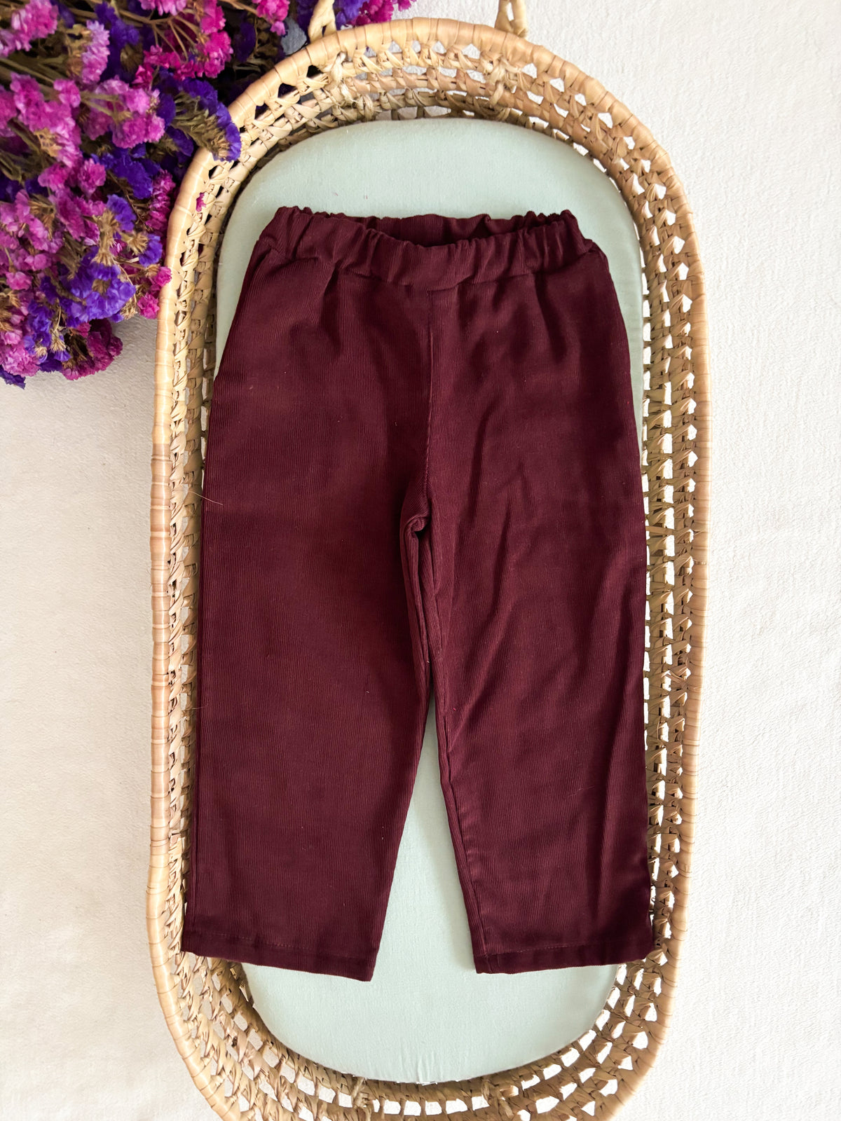 Calça Bombazina Cor Ameixa