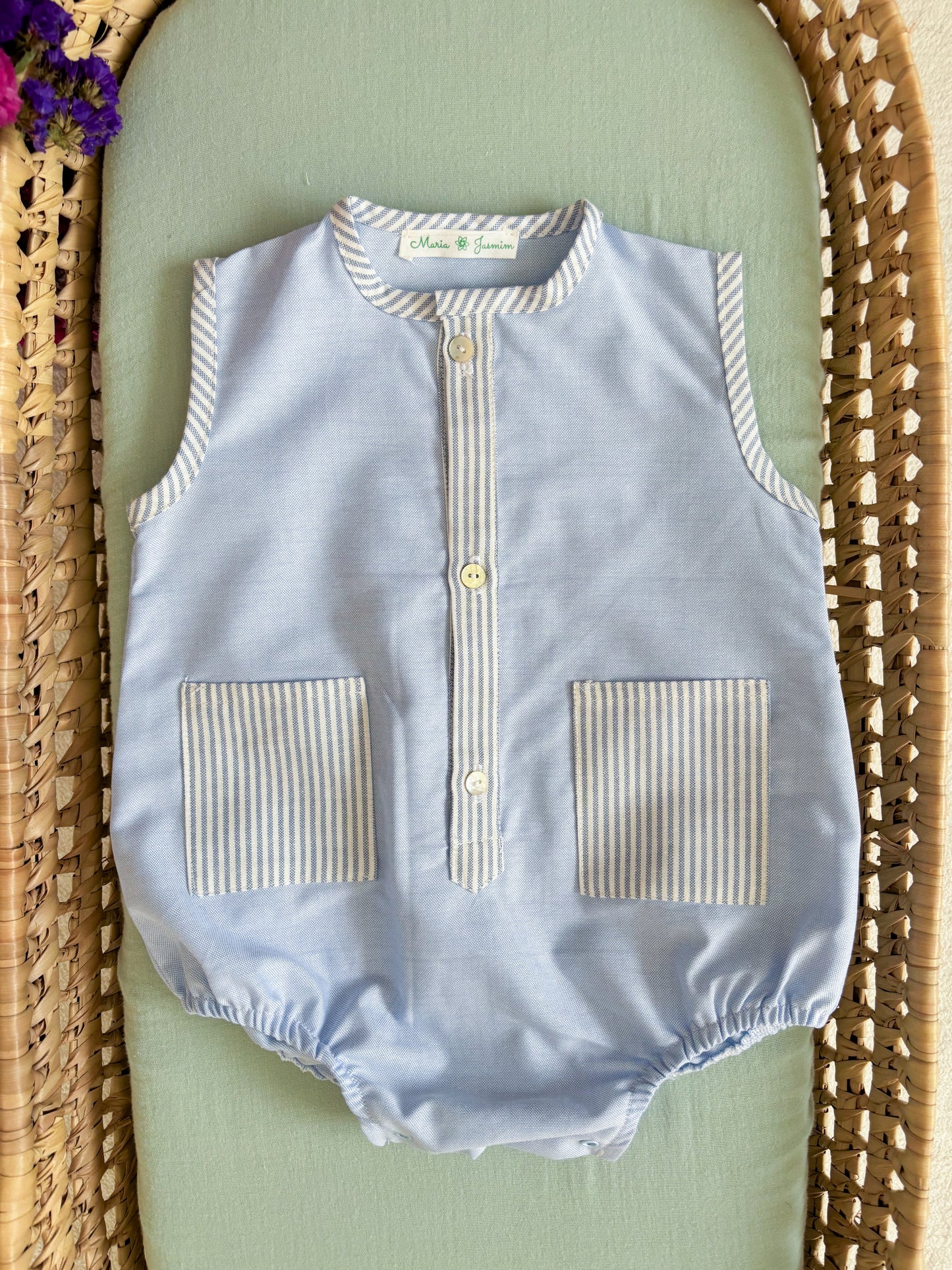 Fofo Oxford Risca Azul