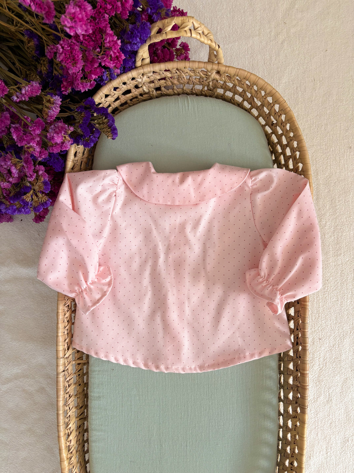 Blusa Bolinhas Rosa