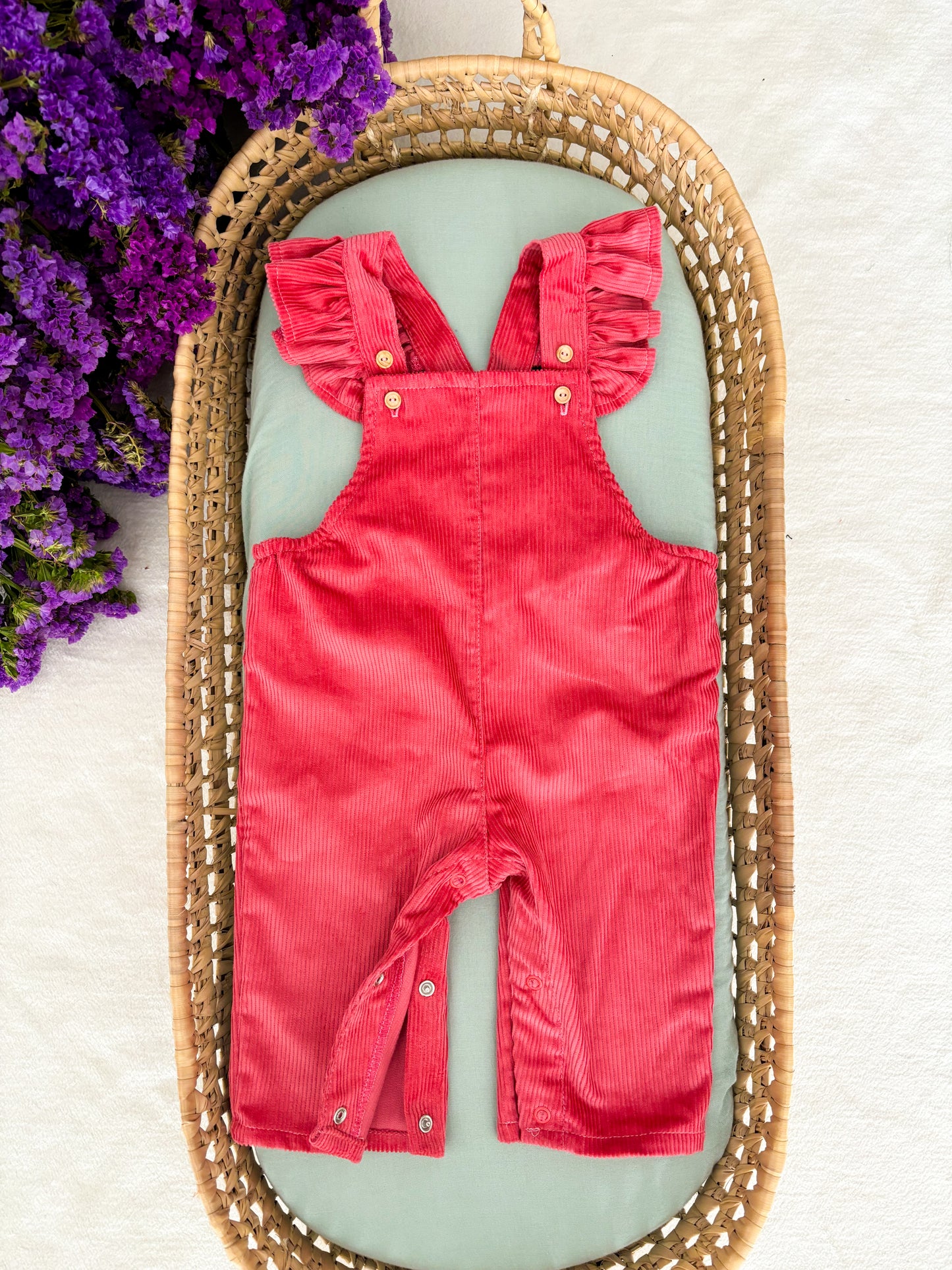 Pink Corduroy Dungarees