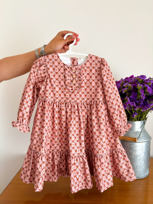 Floral Corduroy Dress