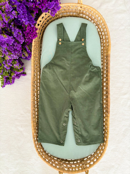 Dry Green Corduroy Dungarees