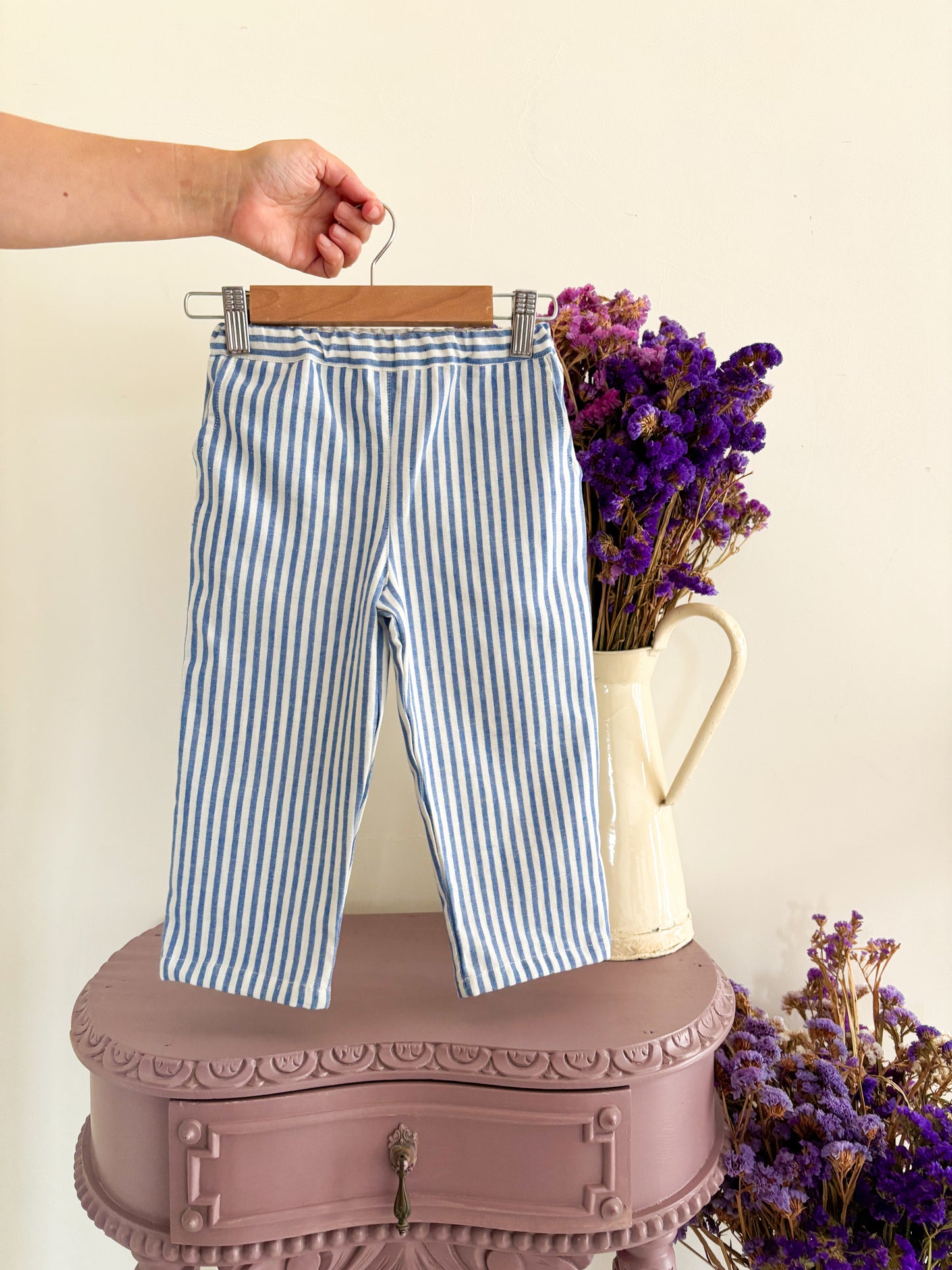 Pantalón Rayas Azul y Blanco