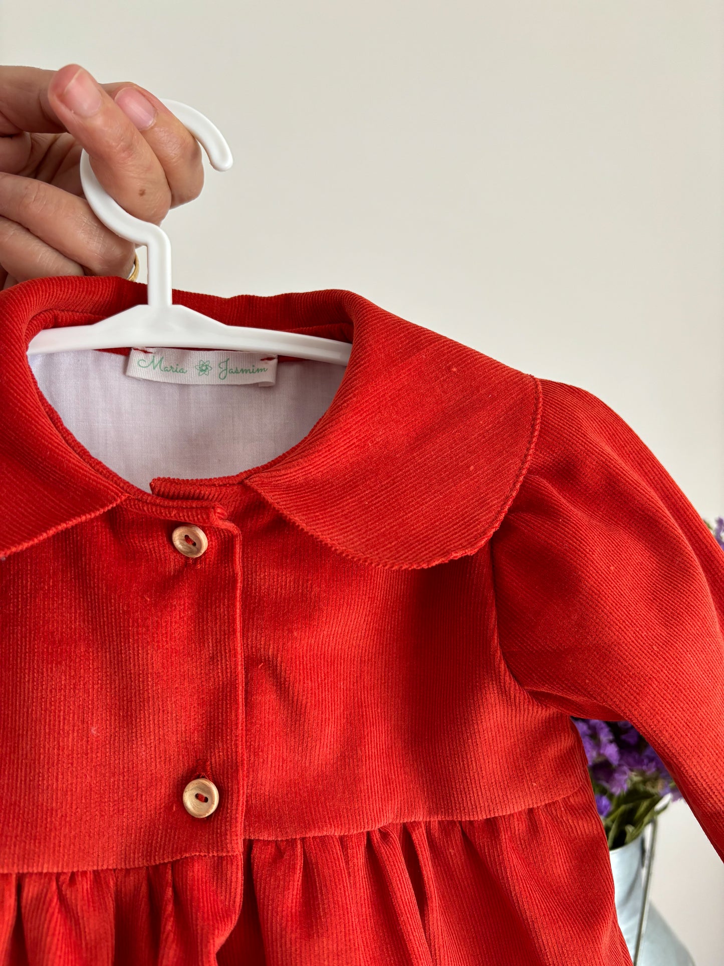 Orange Corduroy Dress