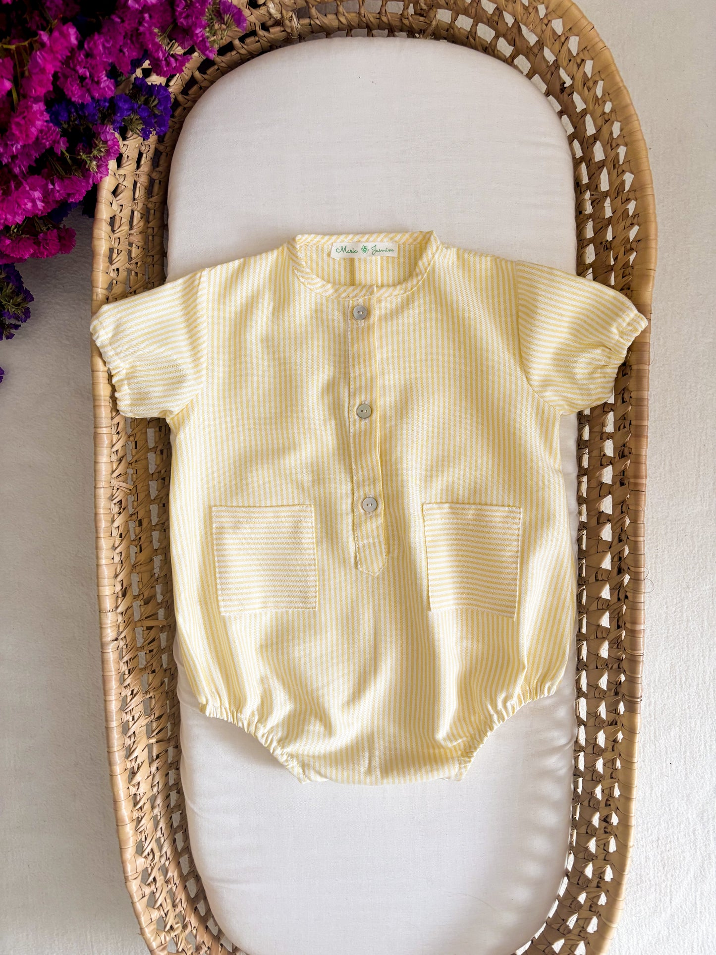 Pelele Rayas Amarillo Mantequilla