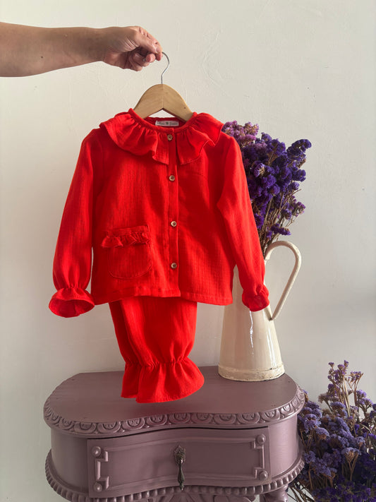 Pijama Musselina Vermelho