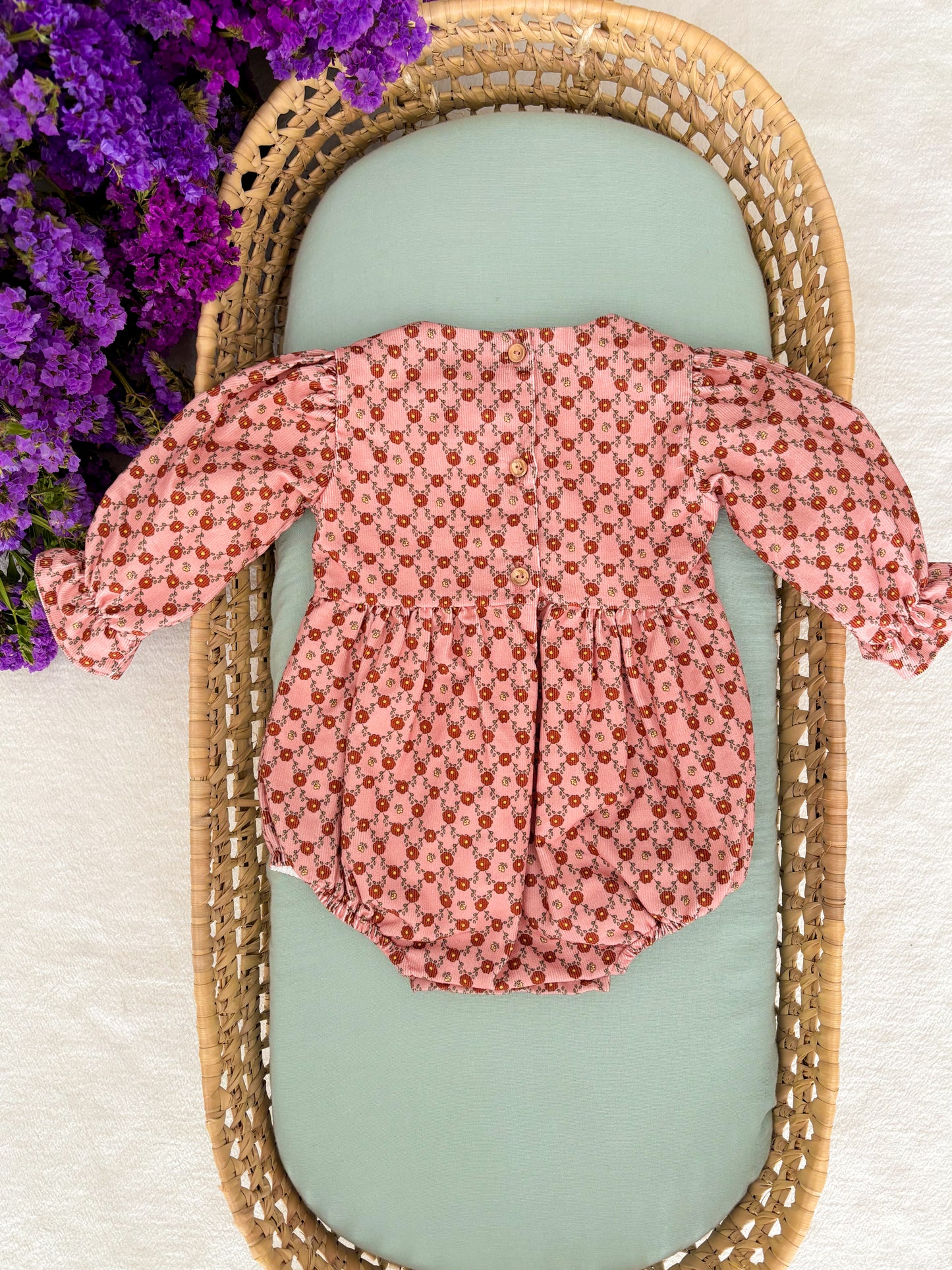 Floral Corduroy Romper