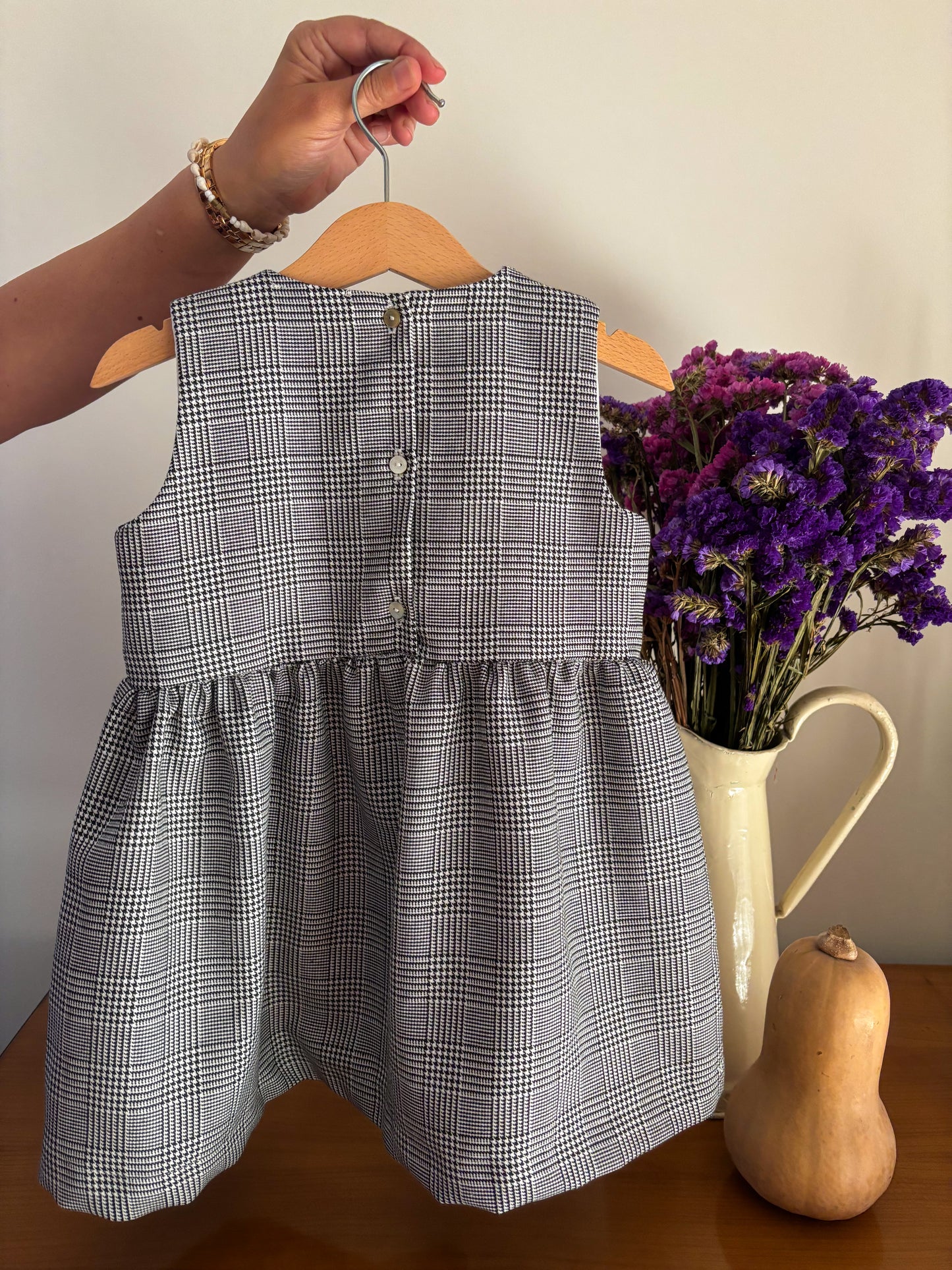 Vestido Xadrez Preto e Branco