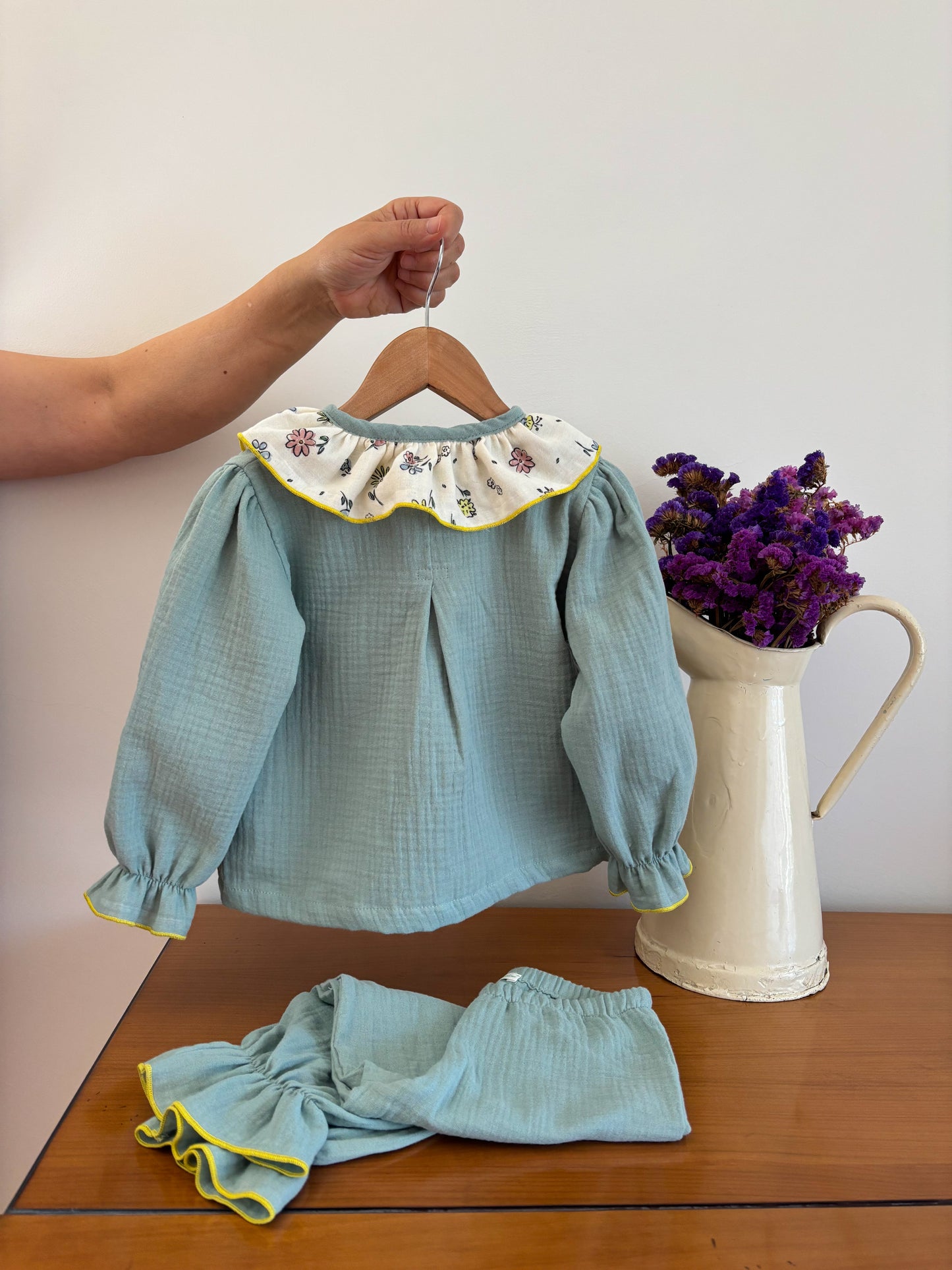 Water Green Muslin Pyjamas