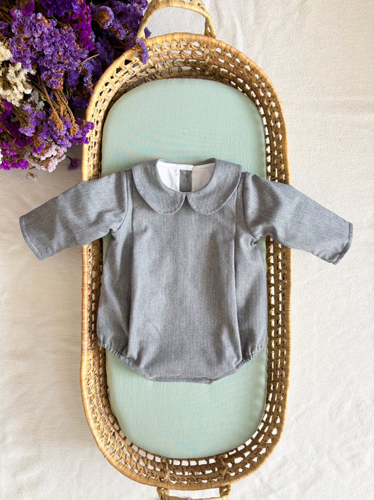 Fofo Cinza Gola Peter Pan