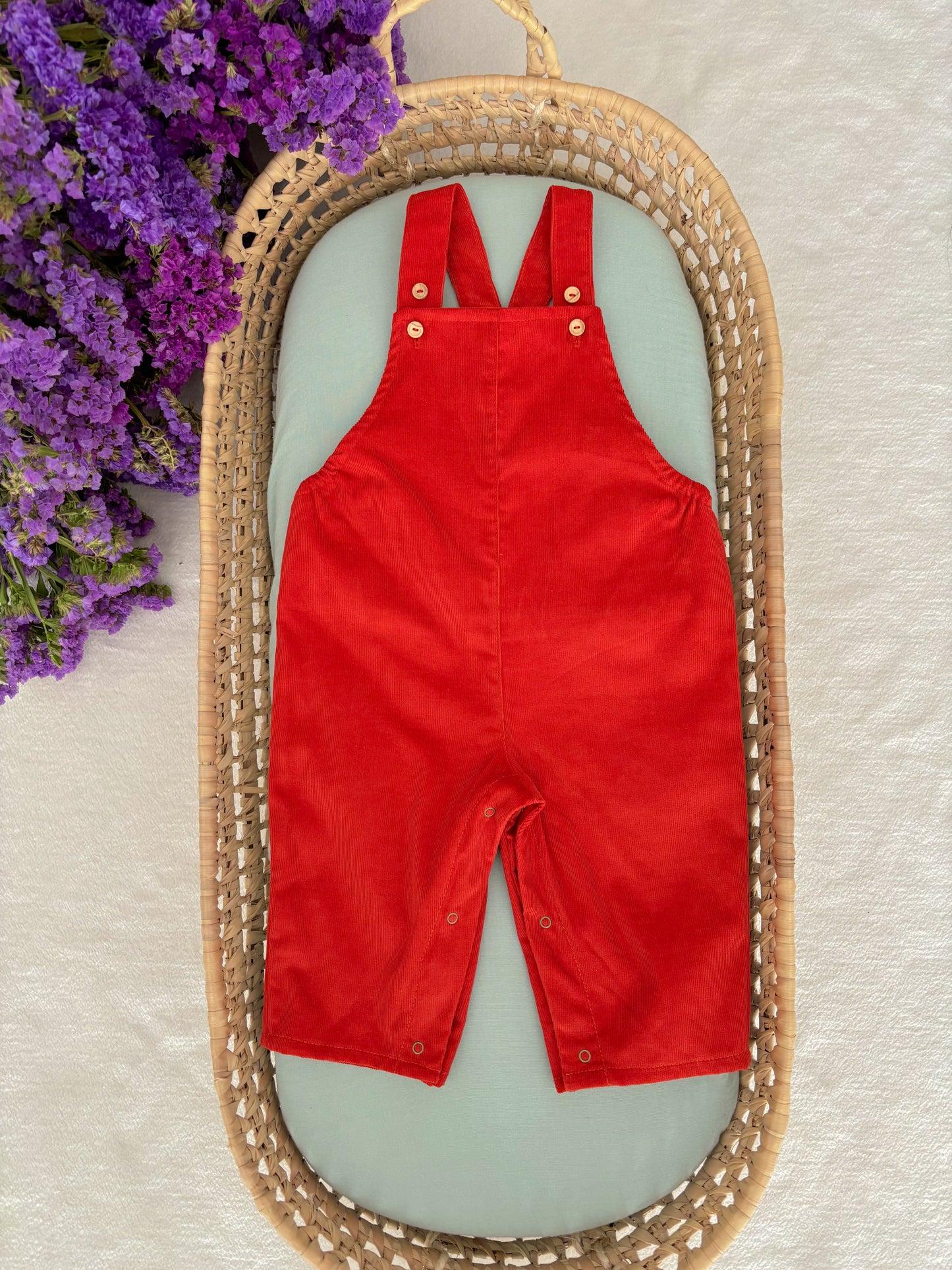 Orange Corduroy Overalls