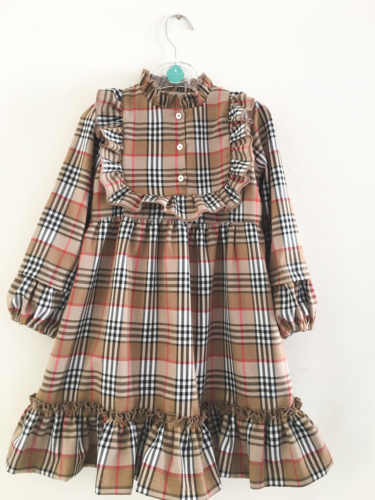 Vestido Tartan Bege