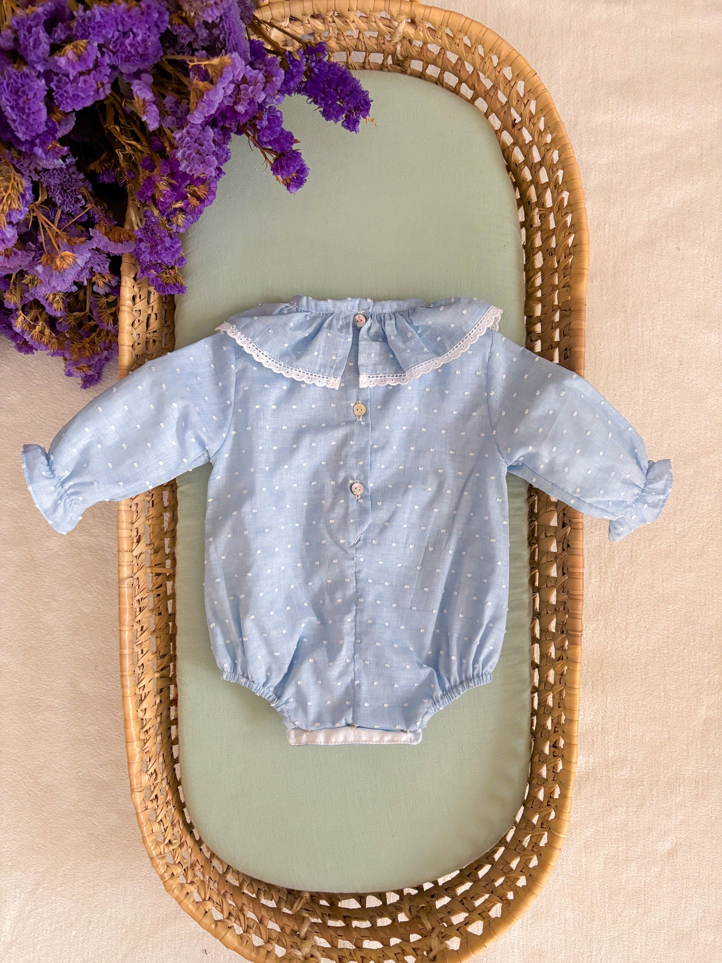 Blue Plumeti Romper