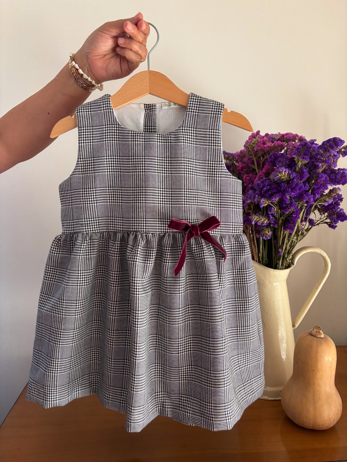 Vestido Xadrez Preto e Branco