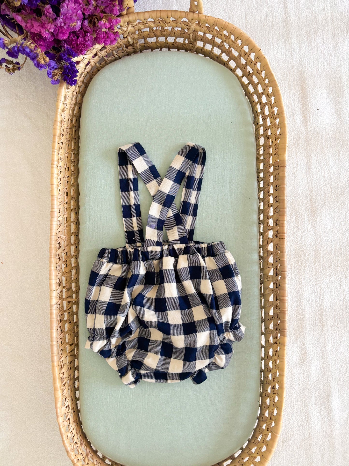 Fofo Alças Xadrez Azul