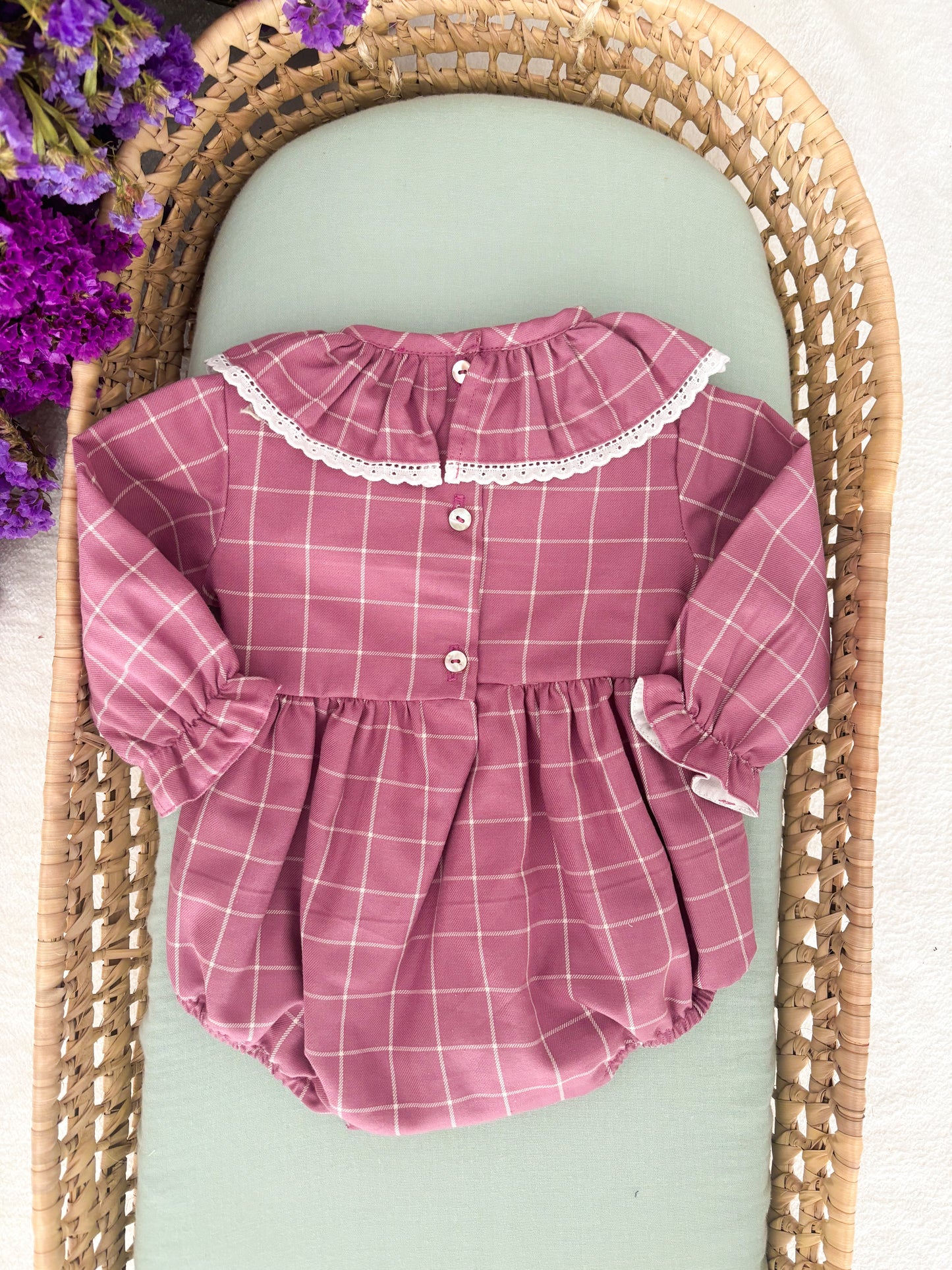 Pink Plaid Romper