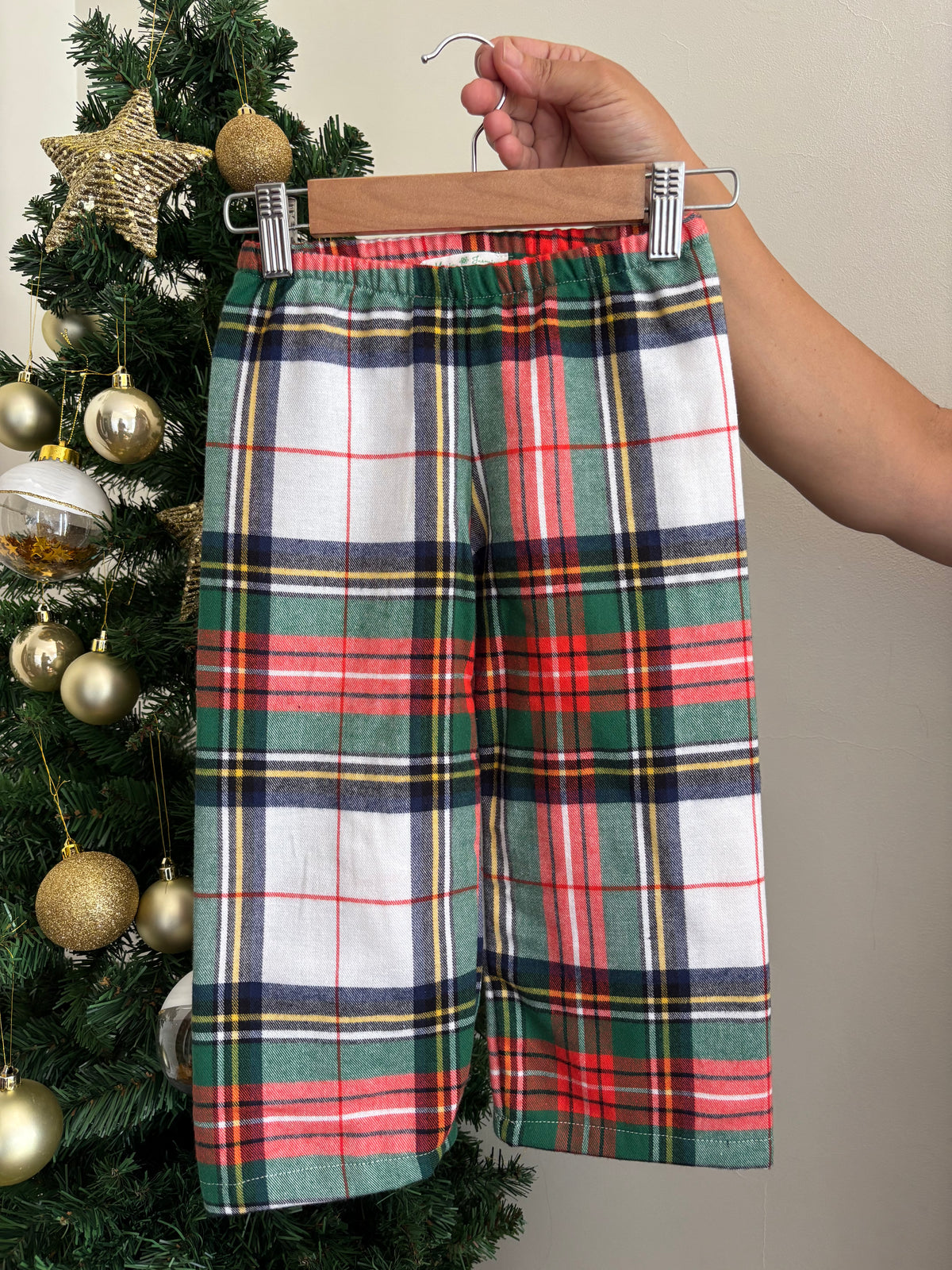 Pijama Xadrez Vermelho e Branco Clássico - Natal
