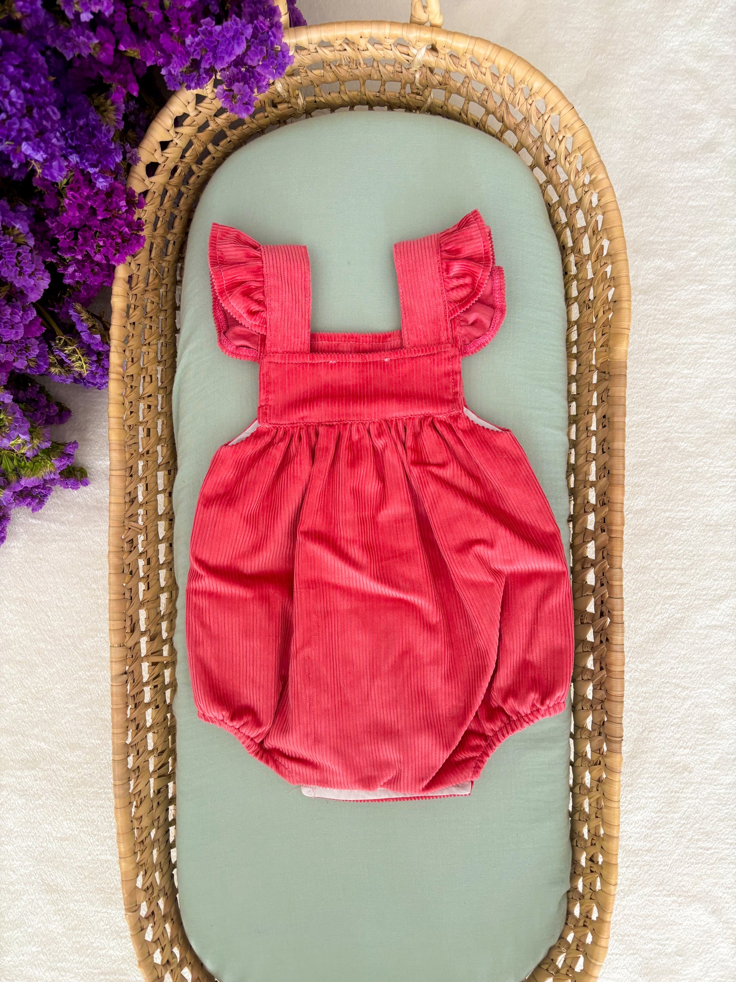 Pink Corduroy Romper