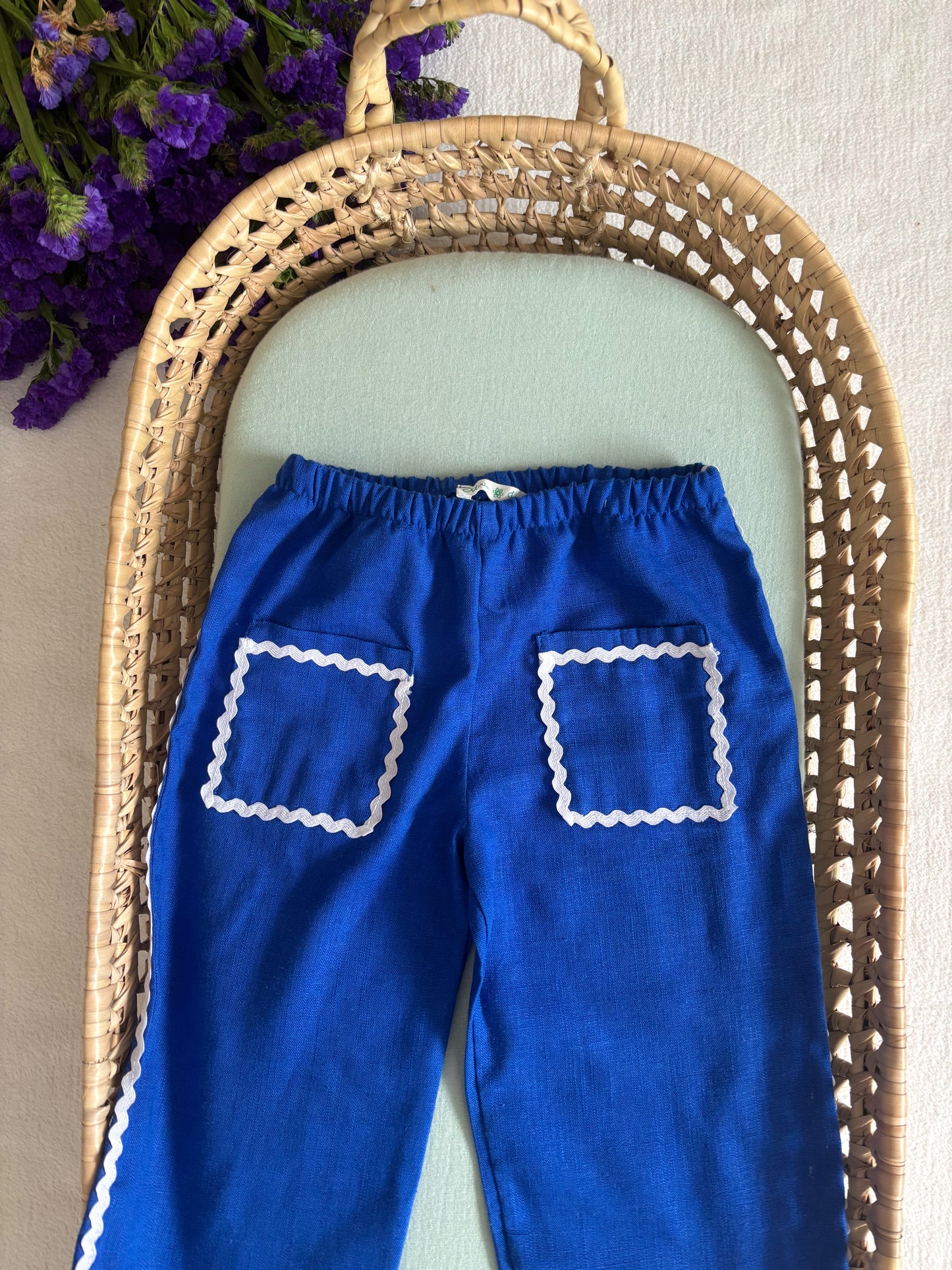 Calça Linho Azul